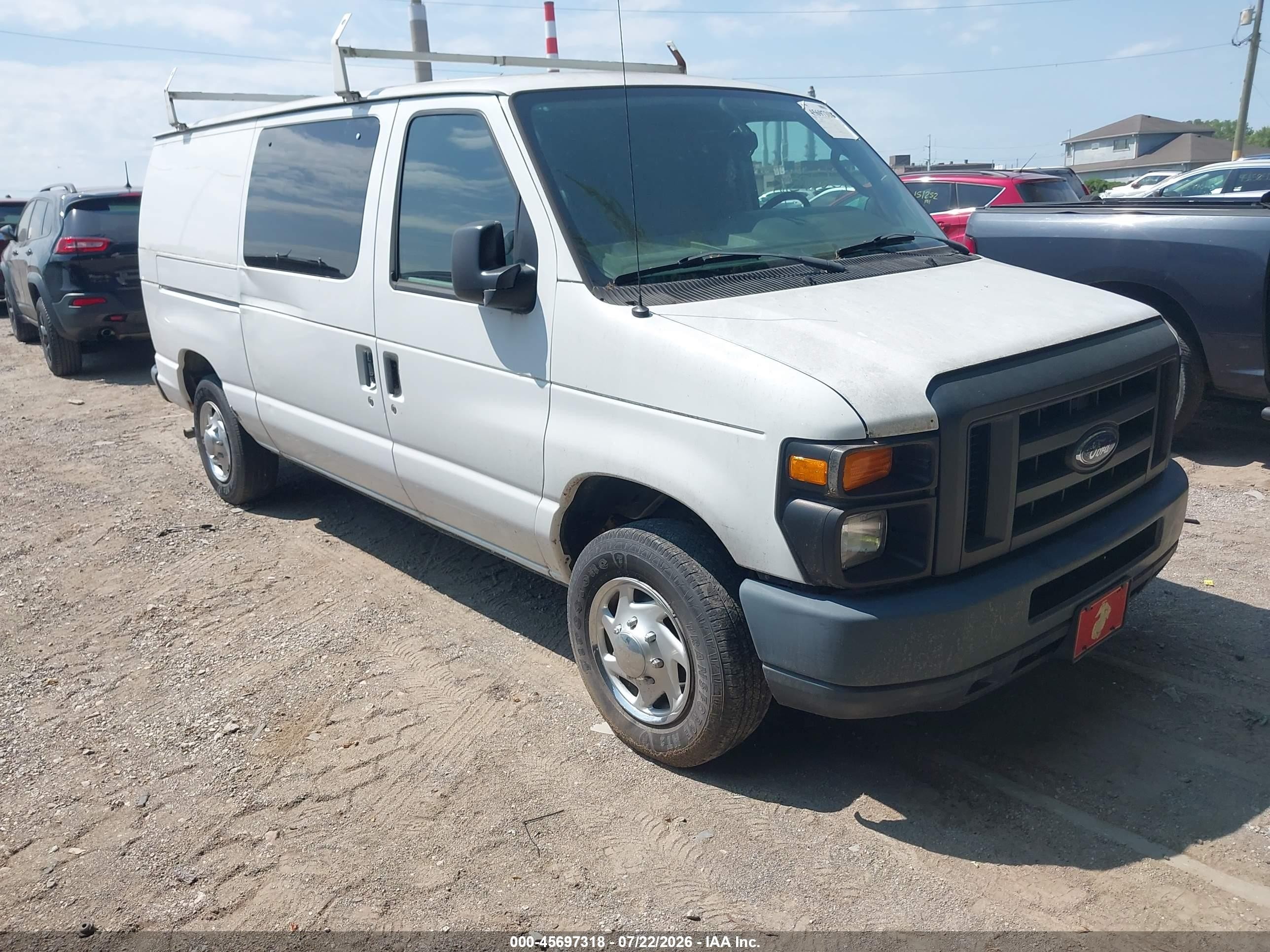 2013 Ford E-150 Commercial White vin: 1FTNE1EW1DDA01277