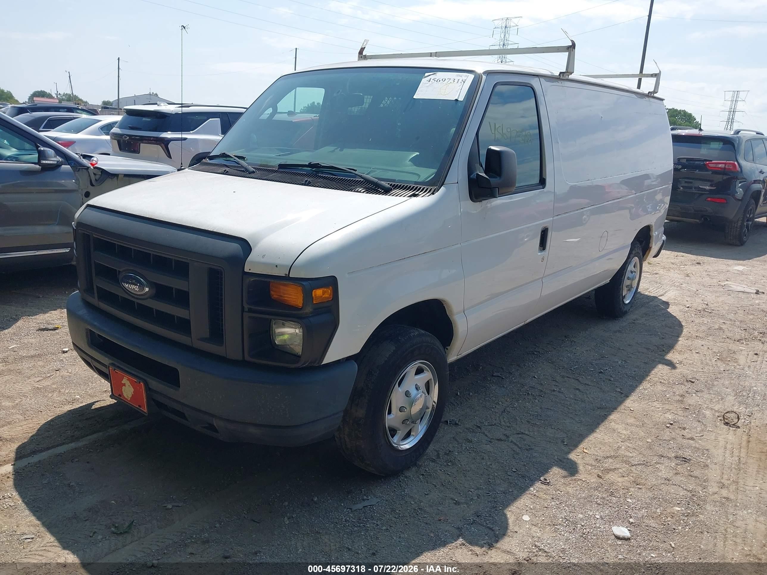 2013 Ford E-150 Commercial Белый vin: 1FTNE1EW1DDA01277