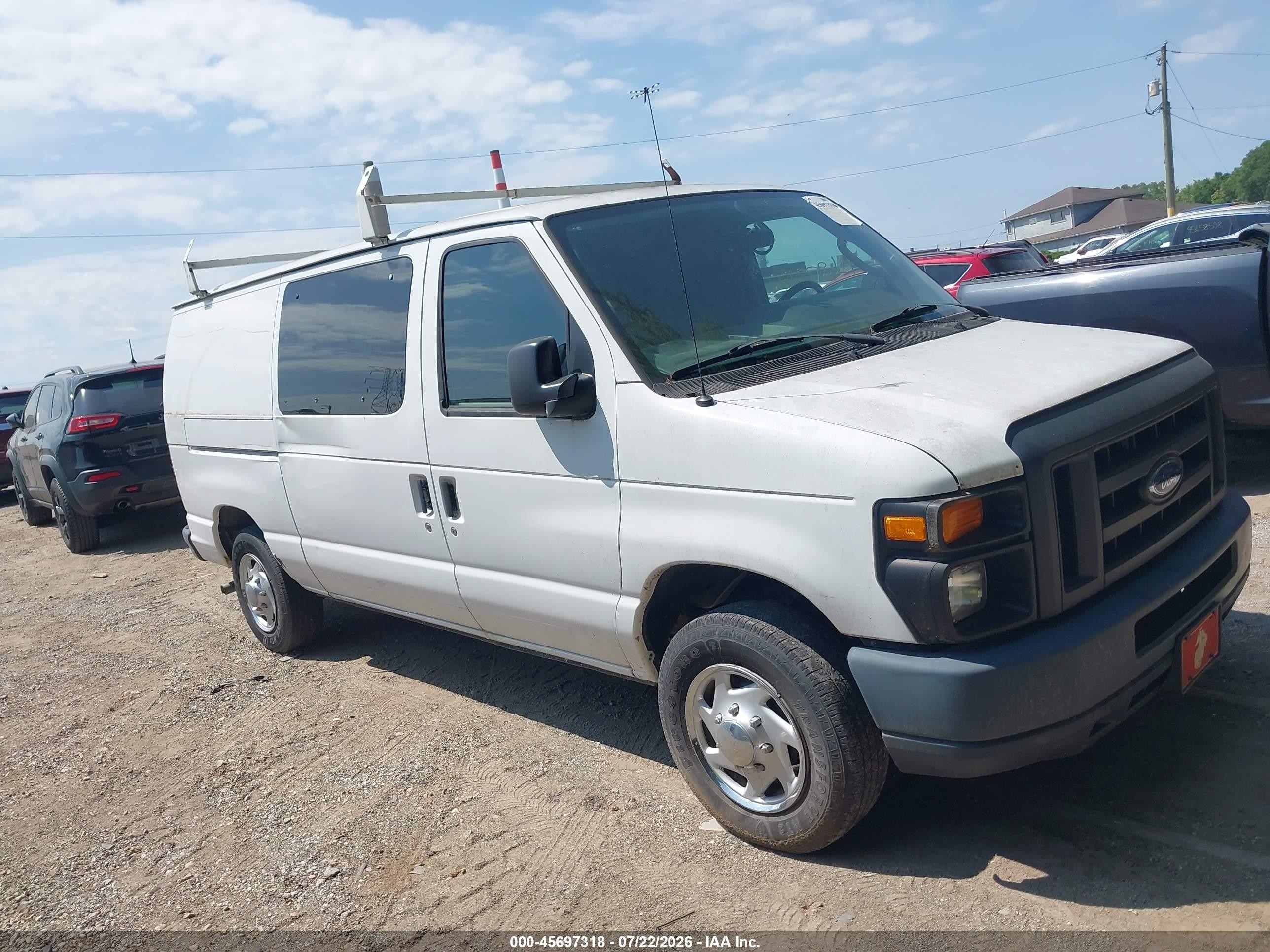 2013 Ford E-150 Commercial Белый vin: 1FTNE1EW1DDA01277