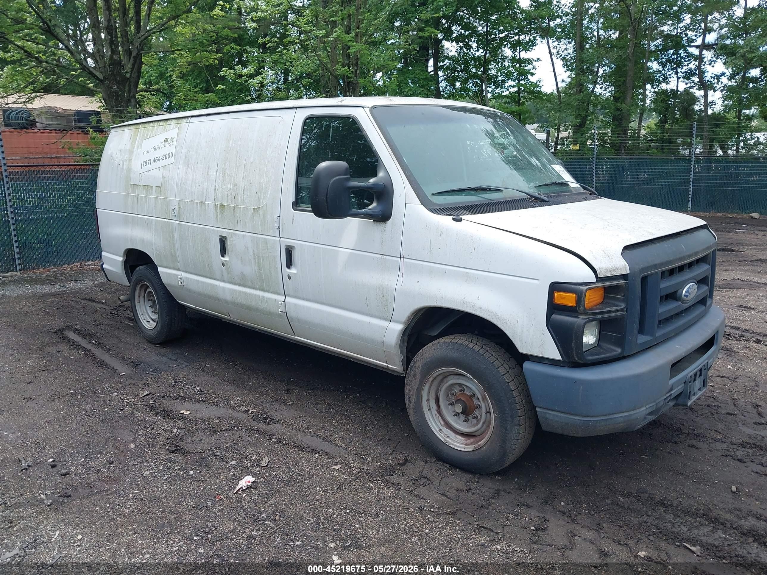 2014 Ford E-150 Commercial White vin: 1FTNE1EW1EDA35334