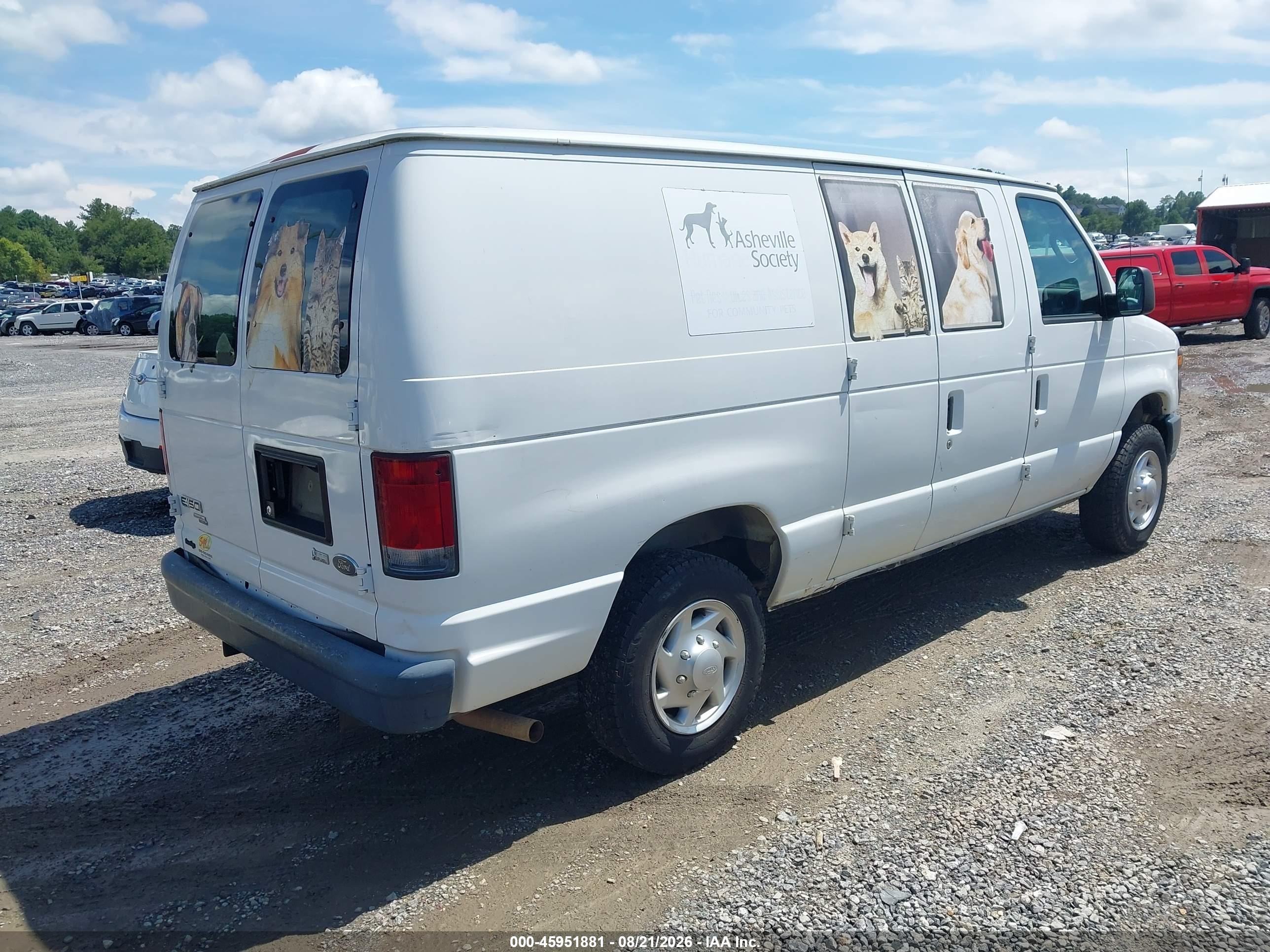 2011 Ford E-150 Commercial White vin: 1FTNE1EW2BDA31417