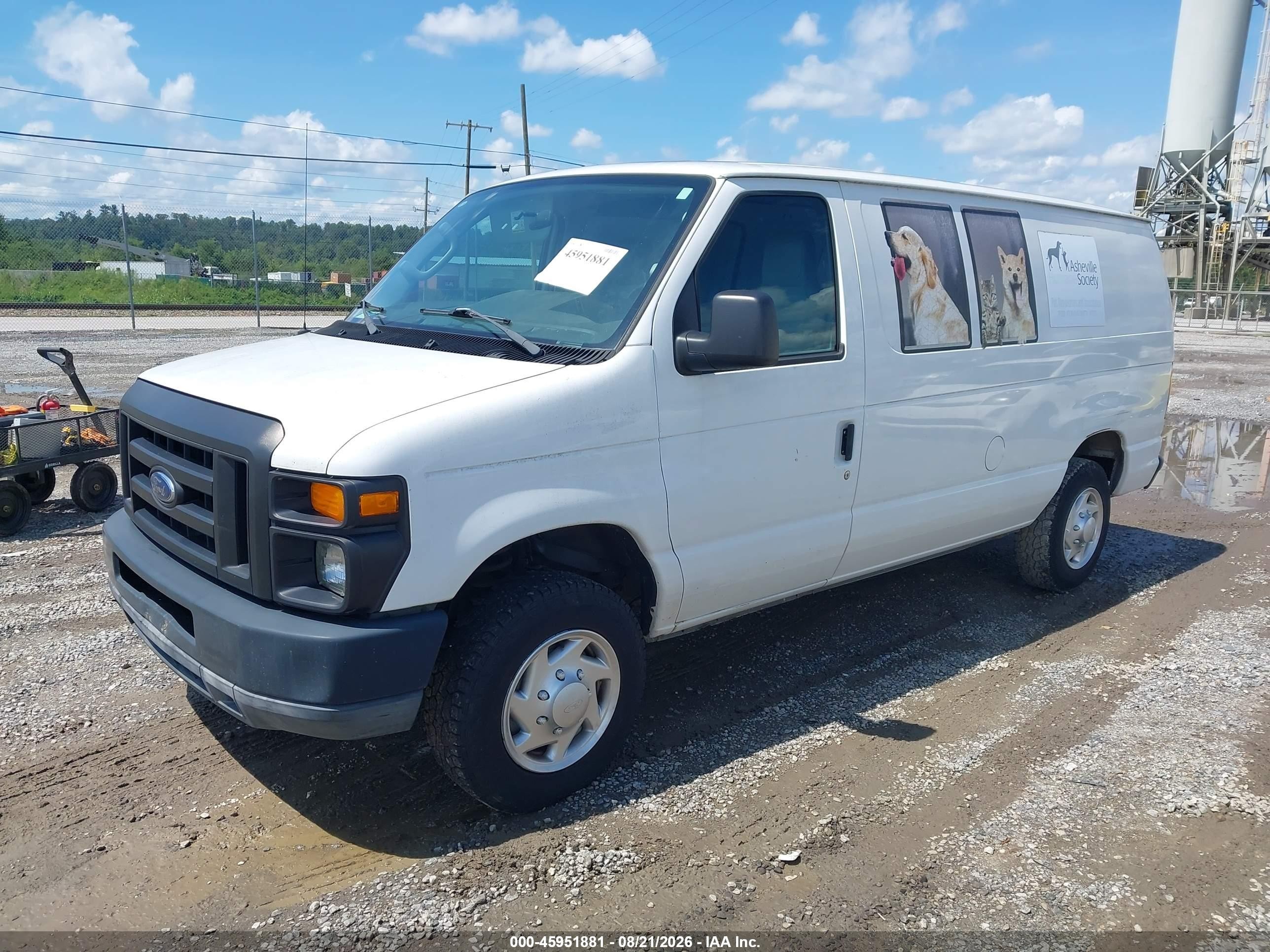 2011 Ford E-150 Commercial White vin: 1FTNE1EW2BDA31417