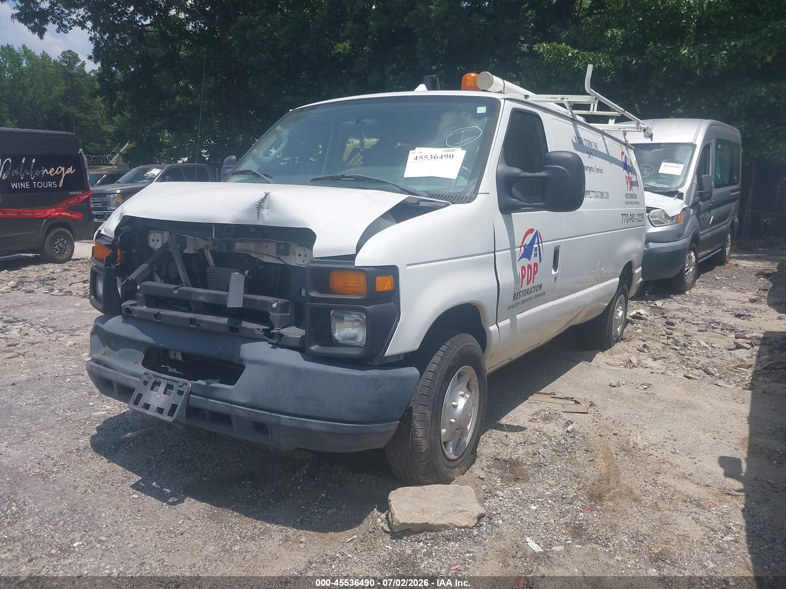 2012 Ford E-150 Commercial White vin: 1FTNE1EW3CDA47658
