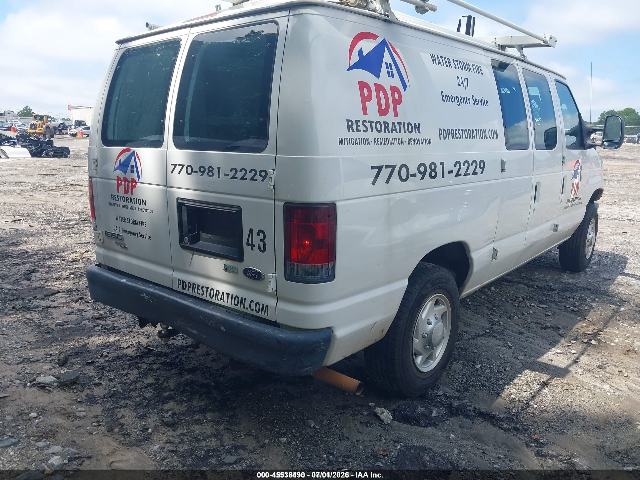 2012 Ford E-150 Commercial White vin: 1FTNE1EW3CDA47658