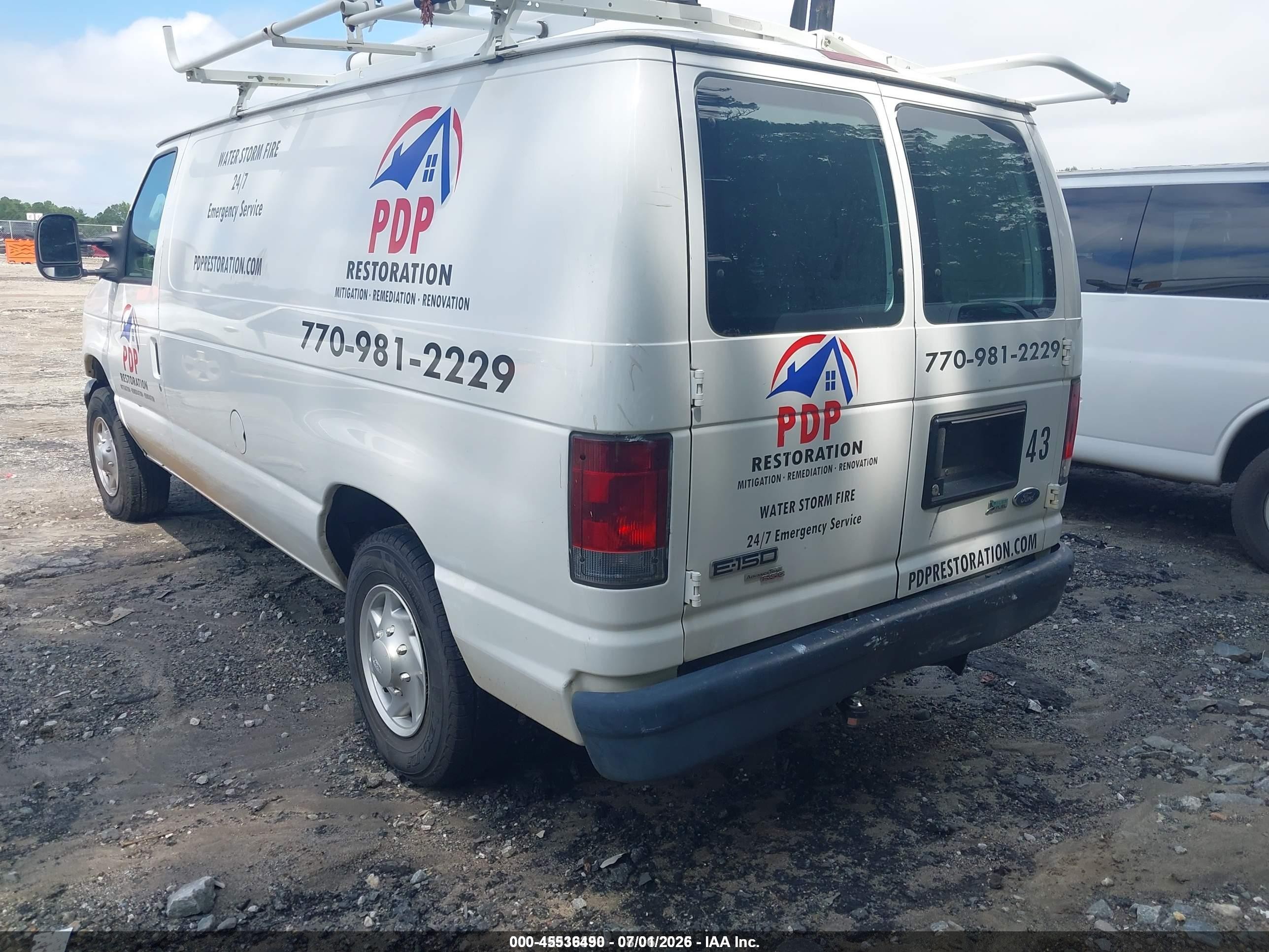 2012 Ford E-150 Commercial White vin: 1FTNE1EW3CDA47658