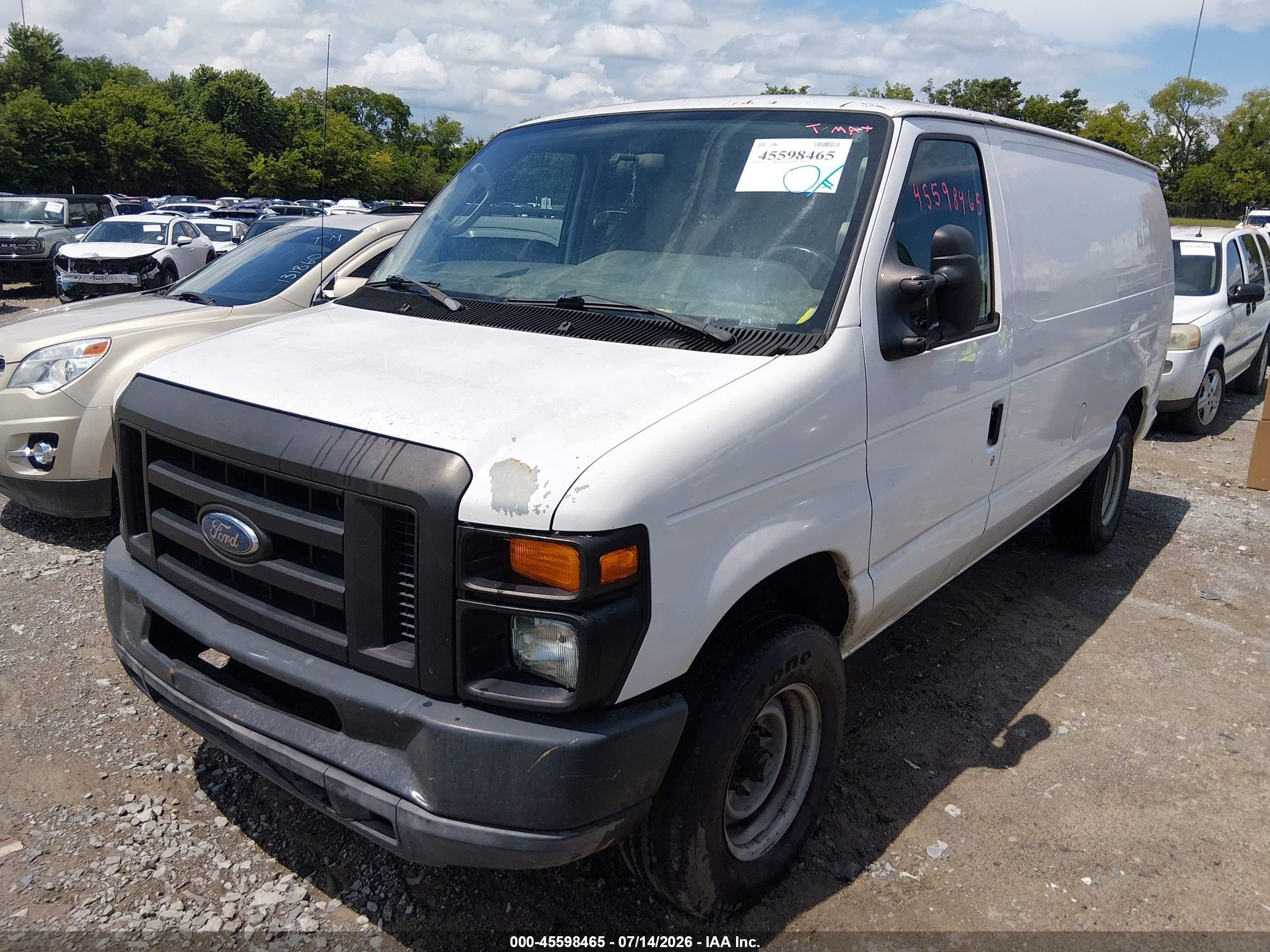 2010 Ford E-150 Commercial White vin: 1FTNE1EW4ADA53319