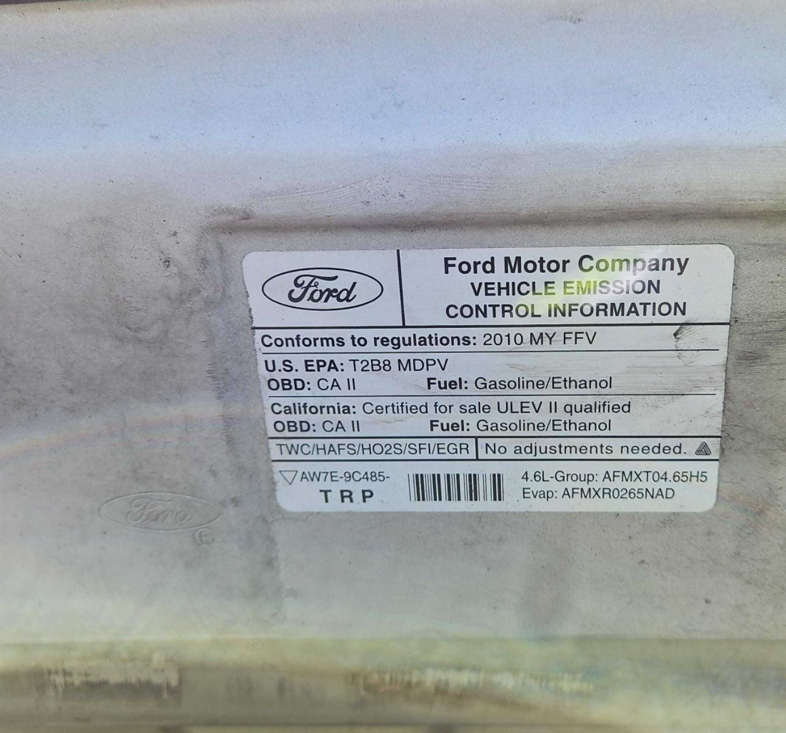 2010 Ford E-150 Commercial vin: 1FTNE1EW5ADA90881