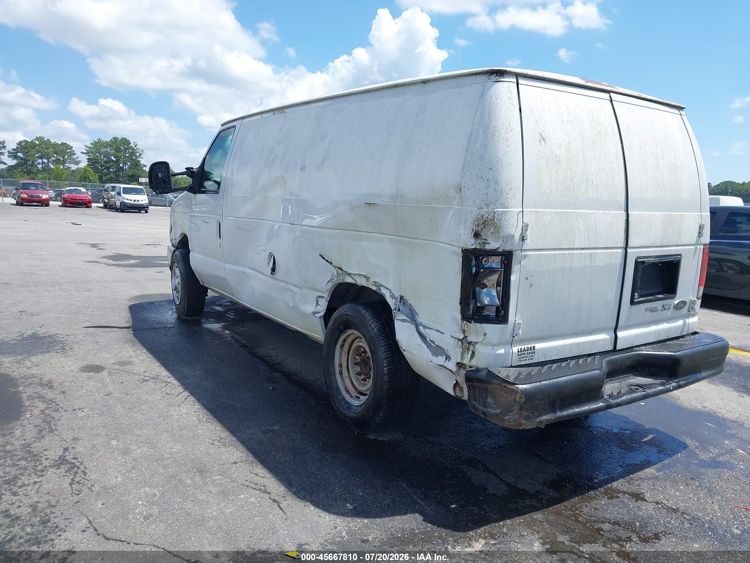 2013 Ford E-150 Commercial White vin: 1FTNE1EW5DDA38851