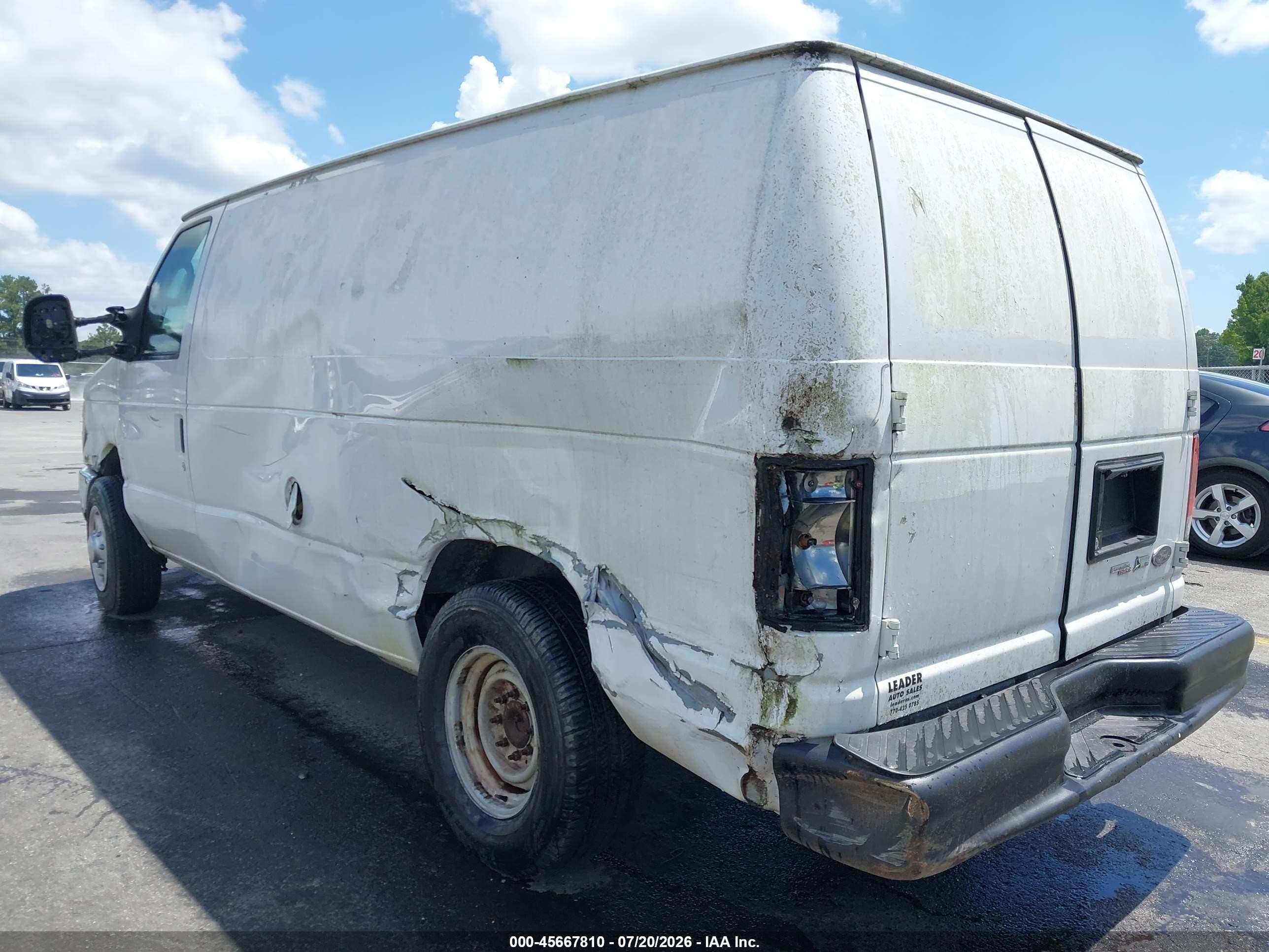 2013 Ford E-150 Commercial White vin: 1FTNE1EW5DDA38851
