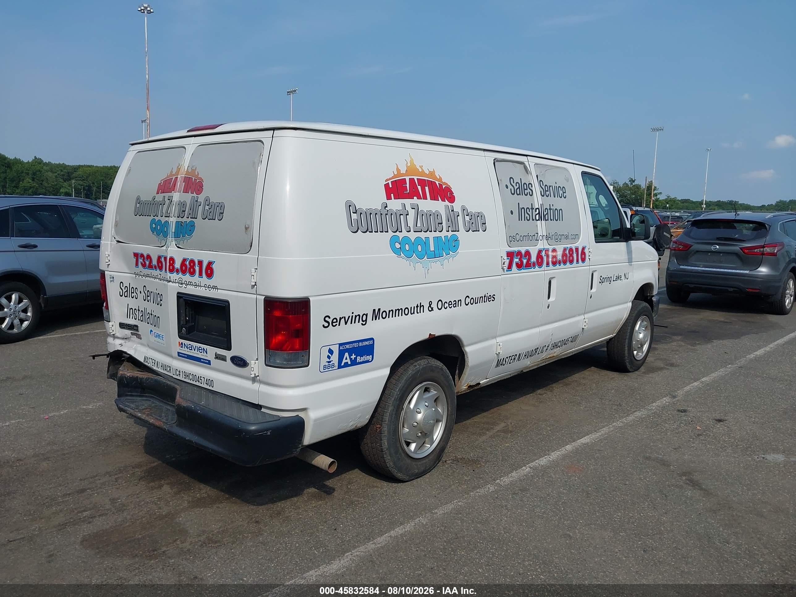 2012 Ford E-150 Commercial White vin: 1FTNE1EW6CDA92111