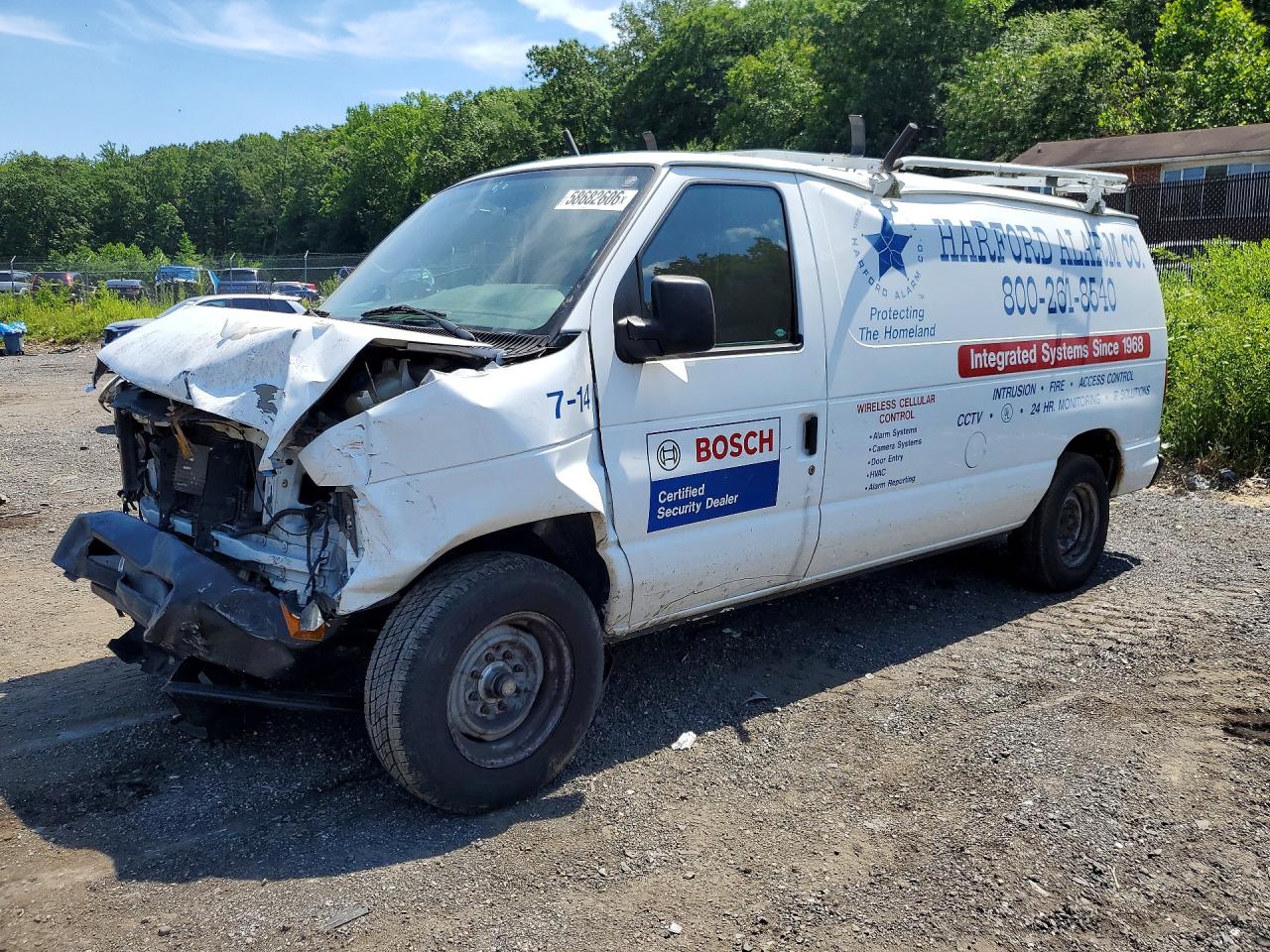 2014 Ford Econoline E150 Van White vin: 1FTNE1EW6EDA34910