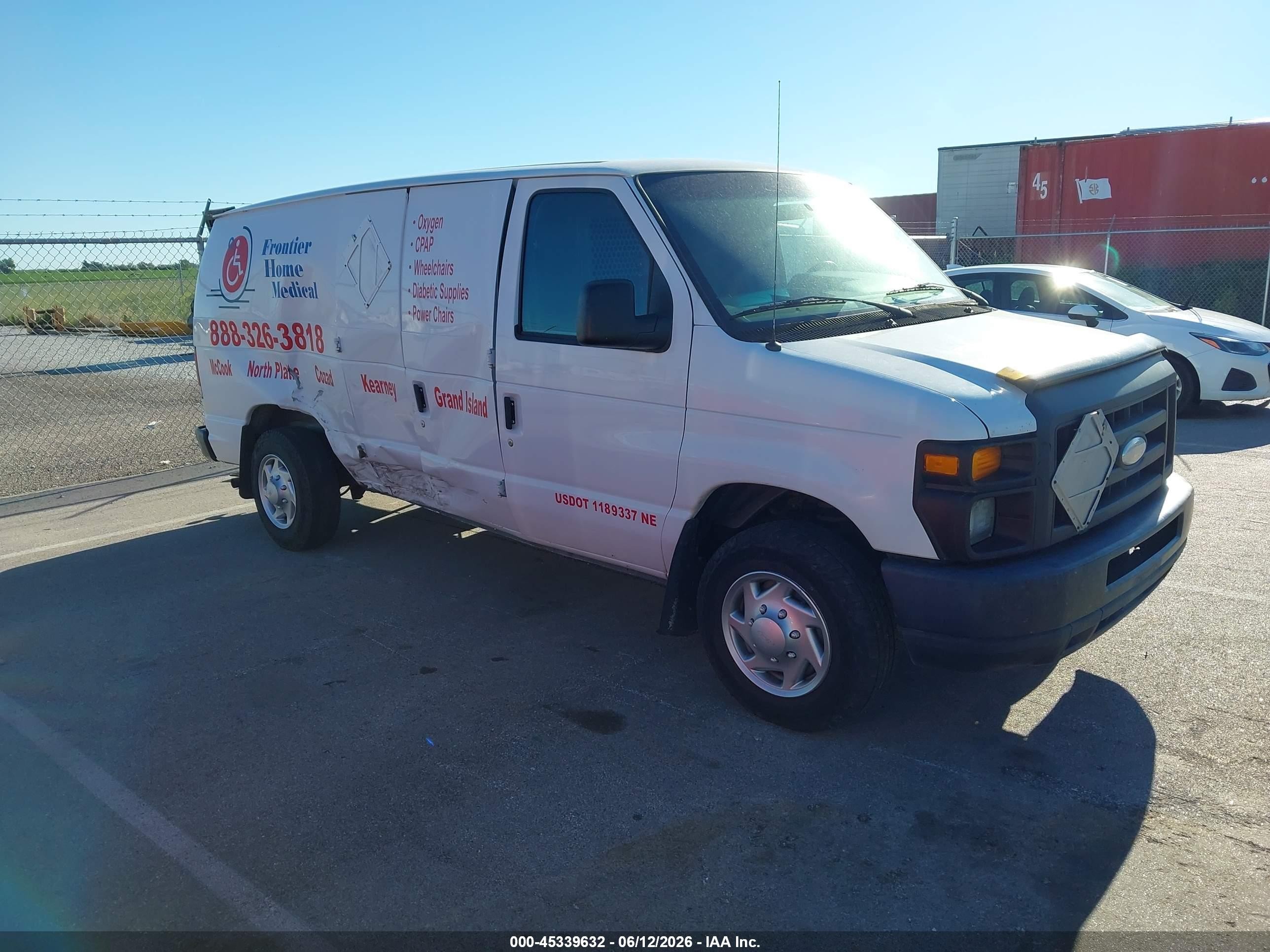 2014 Ford E-150 Commercial White vin: 1FTNE1EW6EDA64229