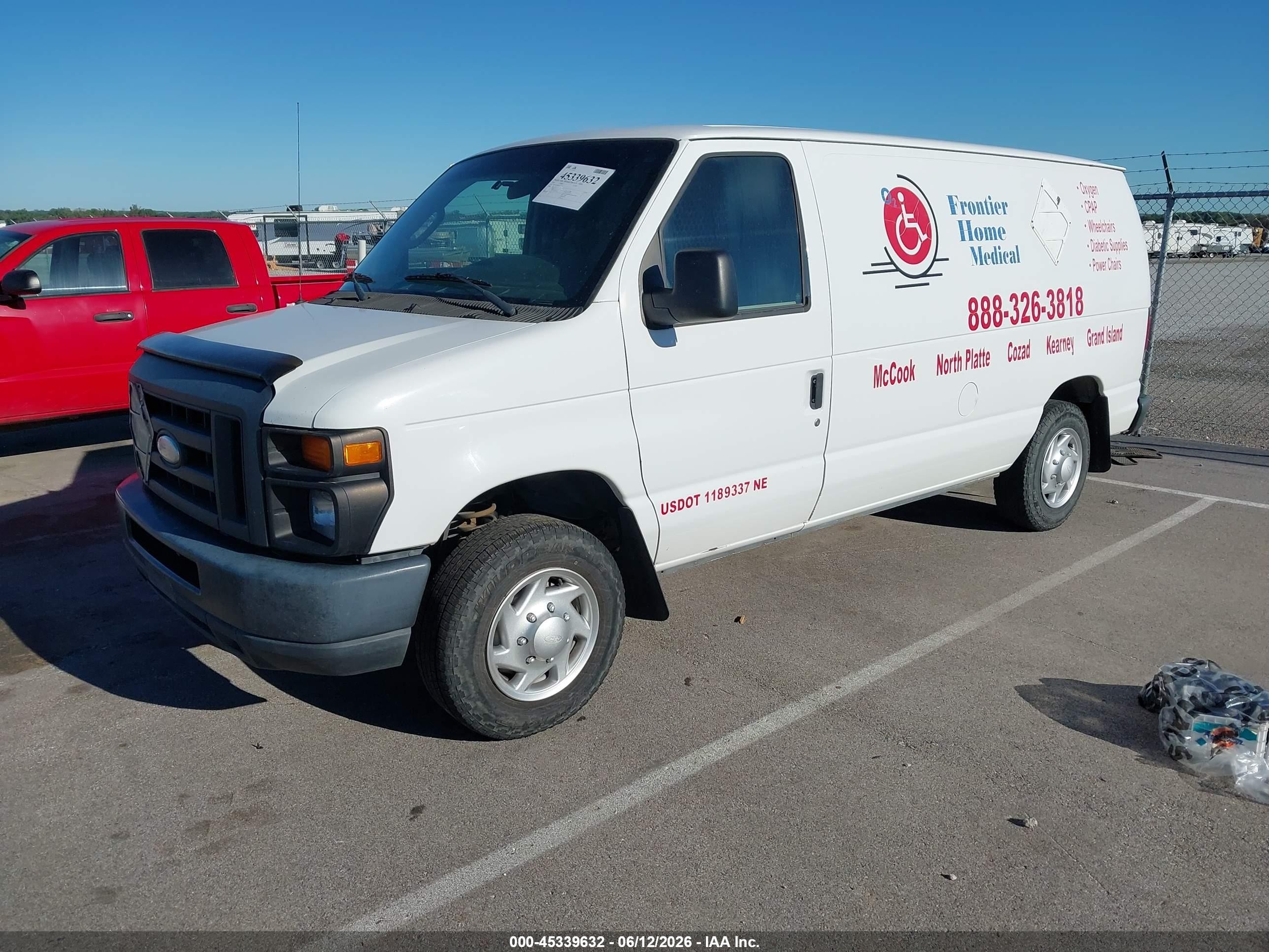 2014 Ford E-150 Commercial White vin: 1FTNE1EW6EDA64229