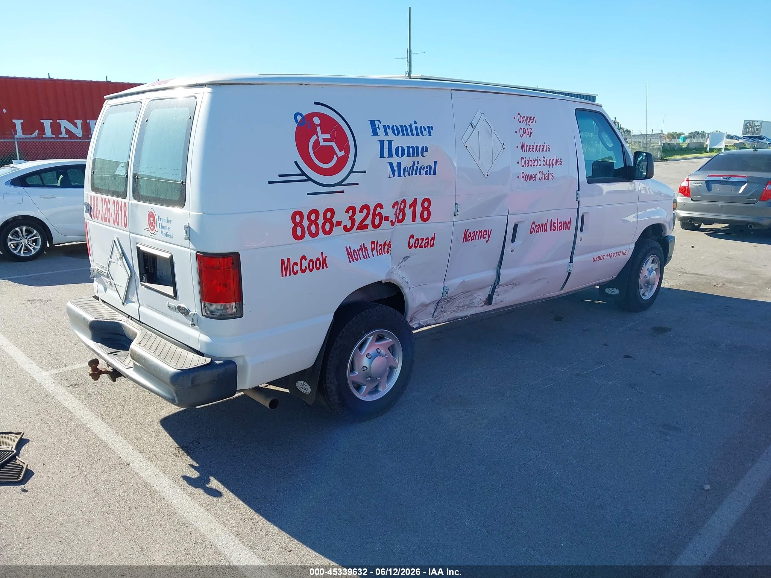 2014 Ford E-150 Commercial White vin: 1FTNE1EW6EDA64229