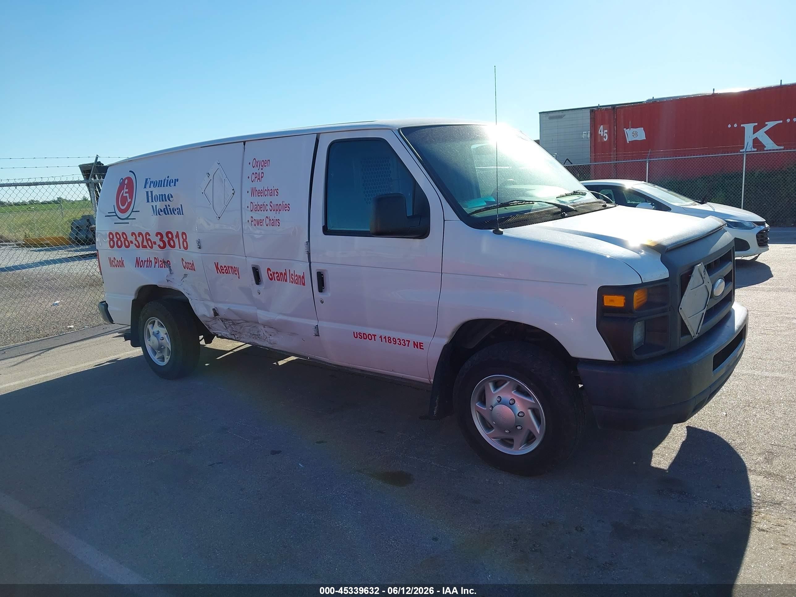 2014 Ford E-150 Commercial White vin: 1FTNE1EW6EDA64229