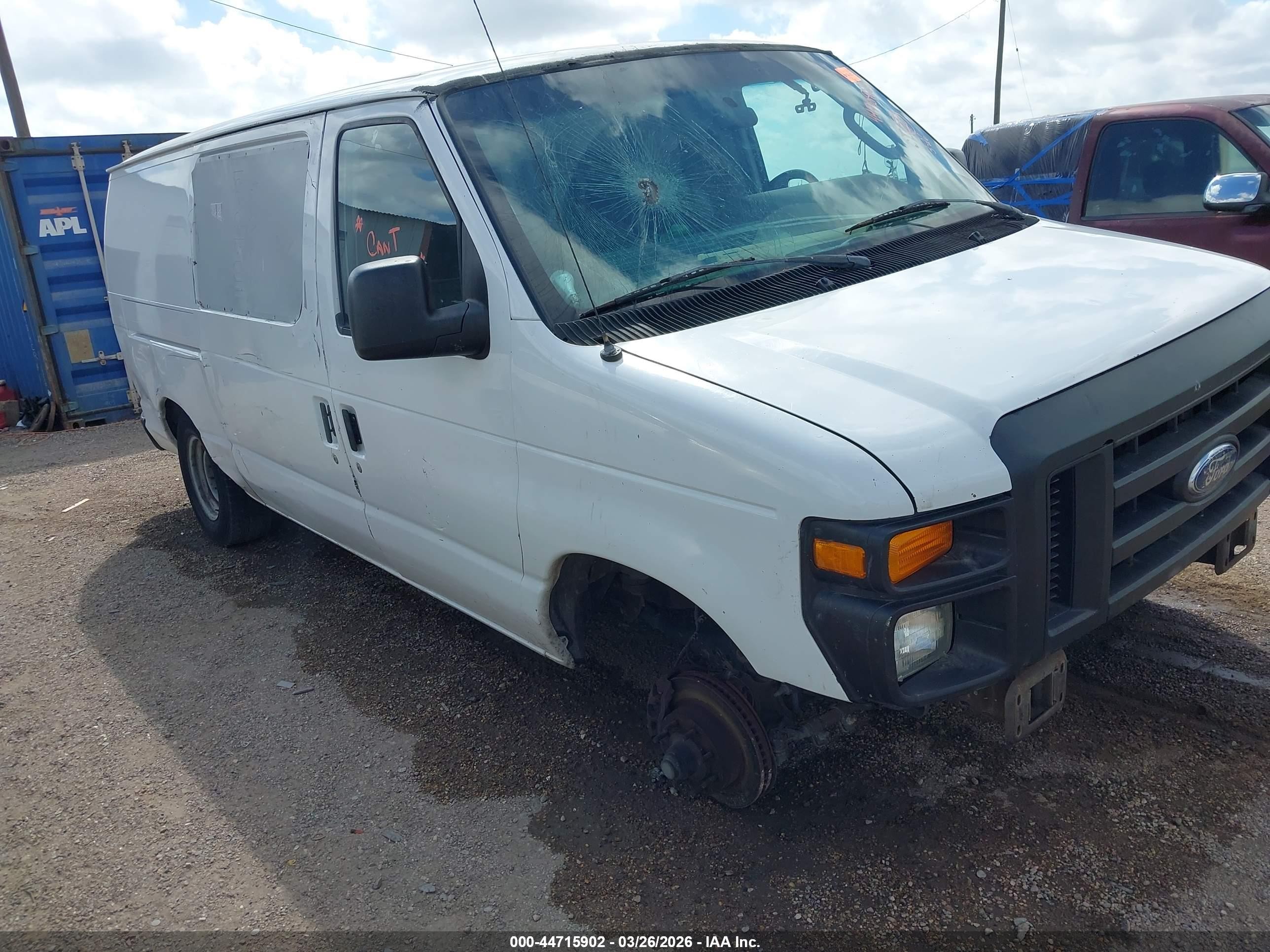 2010 Ford E-150 Commercial/recreational White vin: 1FTNE1EW7ADA87528