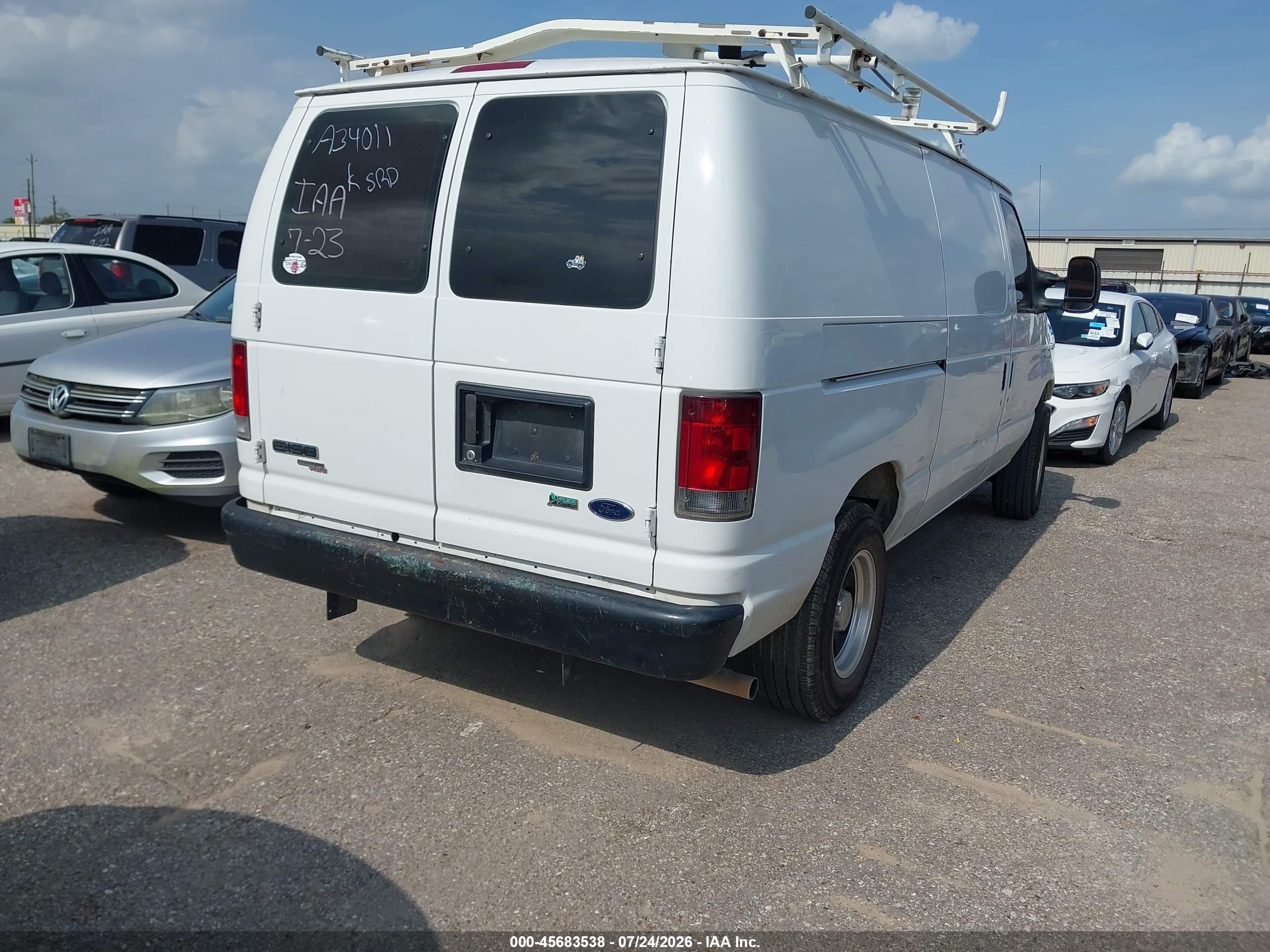 2013 Ford E-150 Commercial White vin: 1FTNE1EW7DDA34011