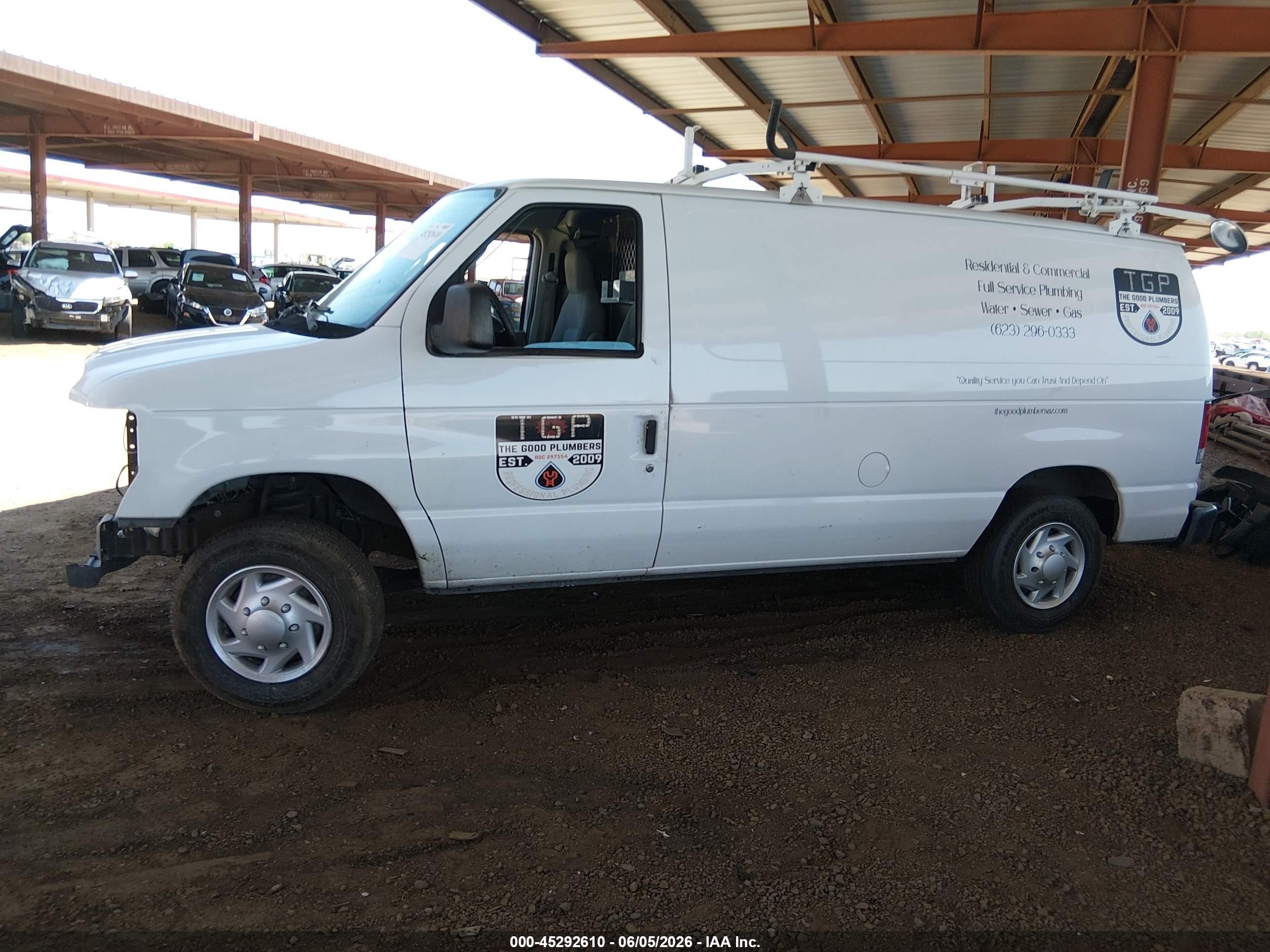 2010 Ford E-150 Commercial/recreational White vin: 1FTNE1EW9ADA98322