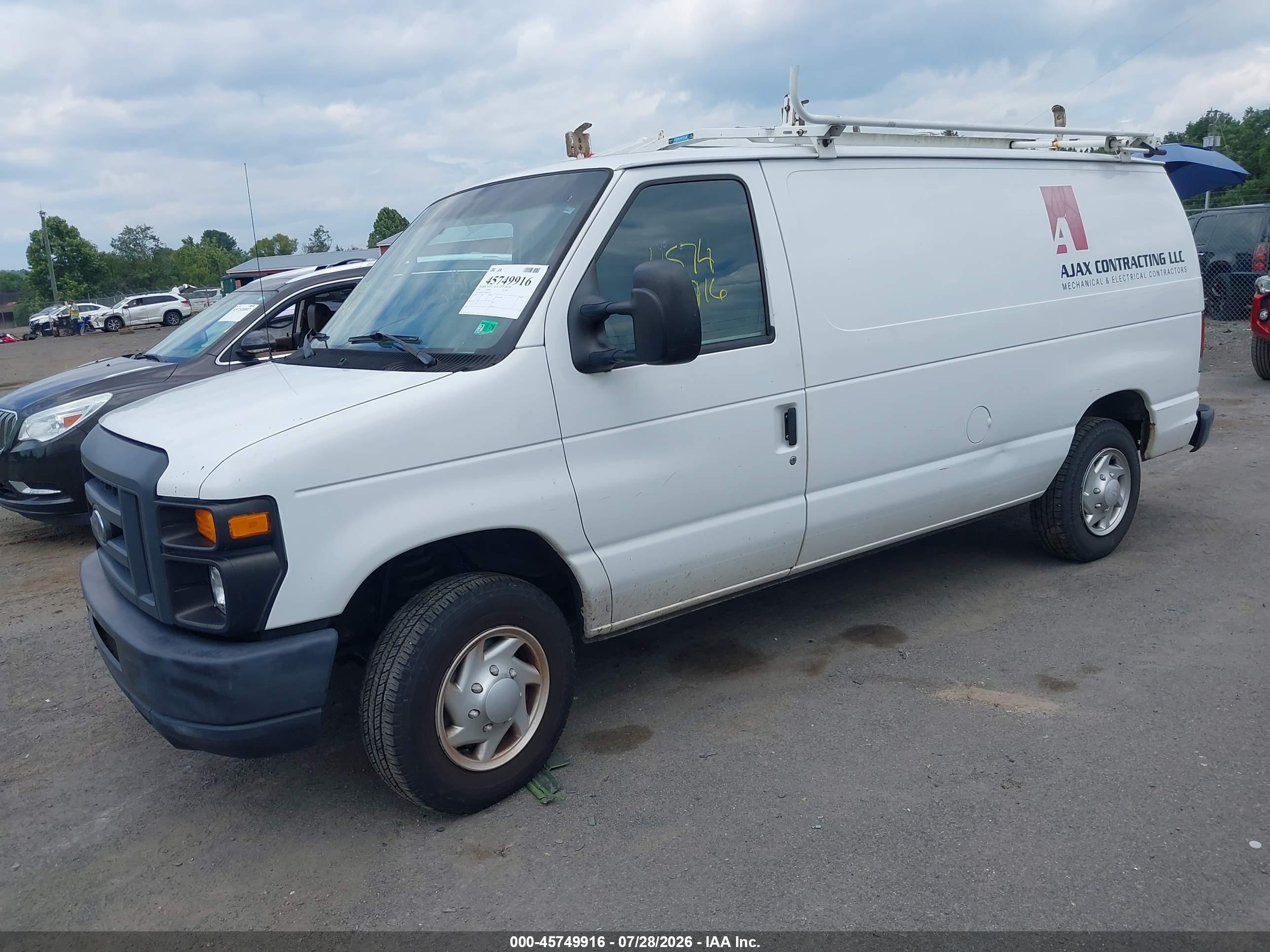 2013 Ford E-150 Commercial White vin: 1FTNE1EW9DDA10101
