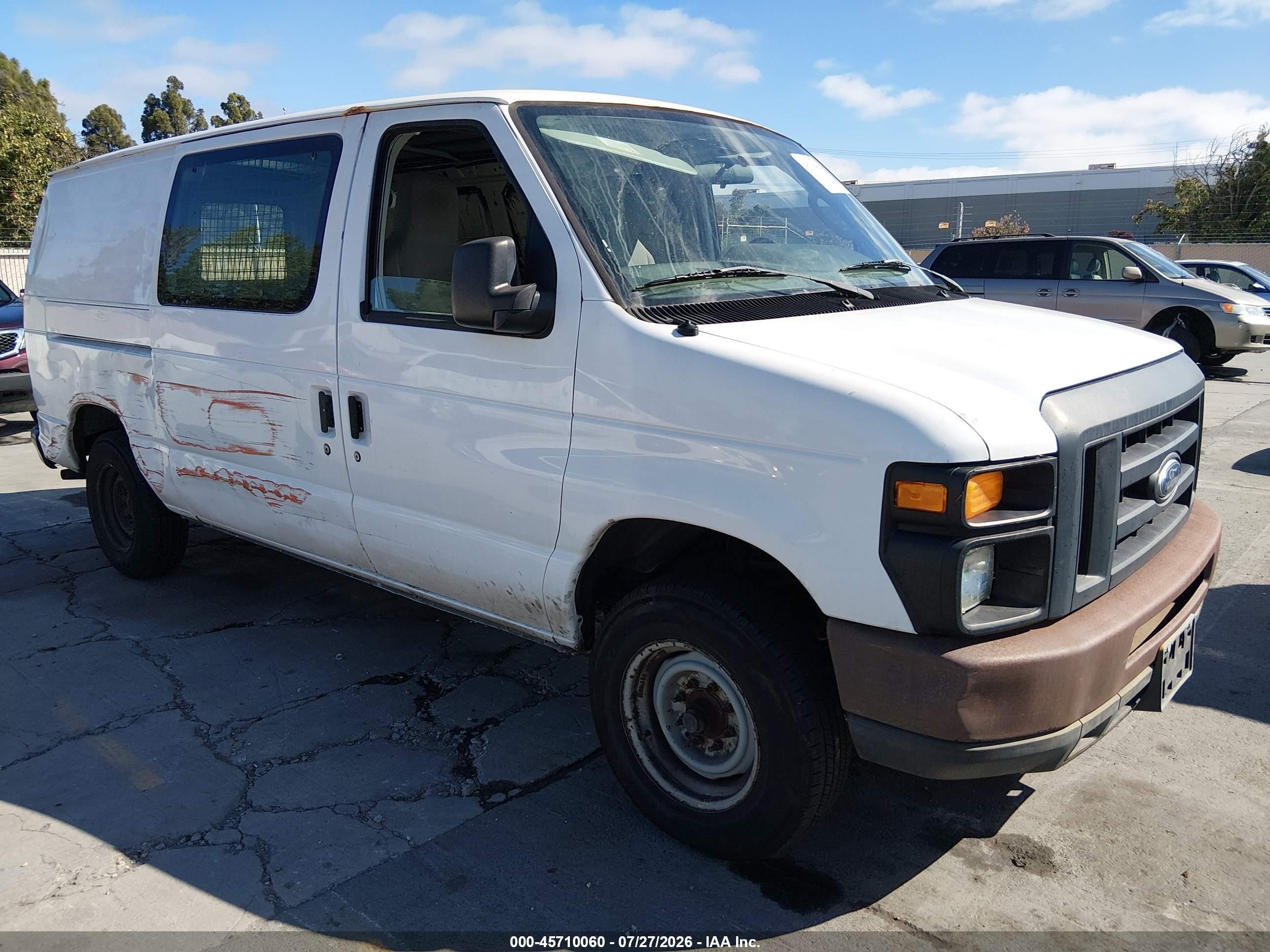 2013 Ford E-150 Commercial White vin: 1FTNE1EW9DDA98812