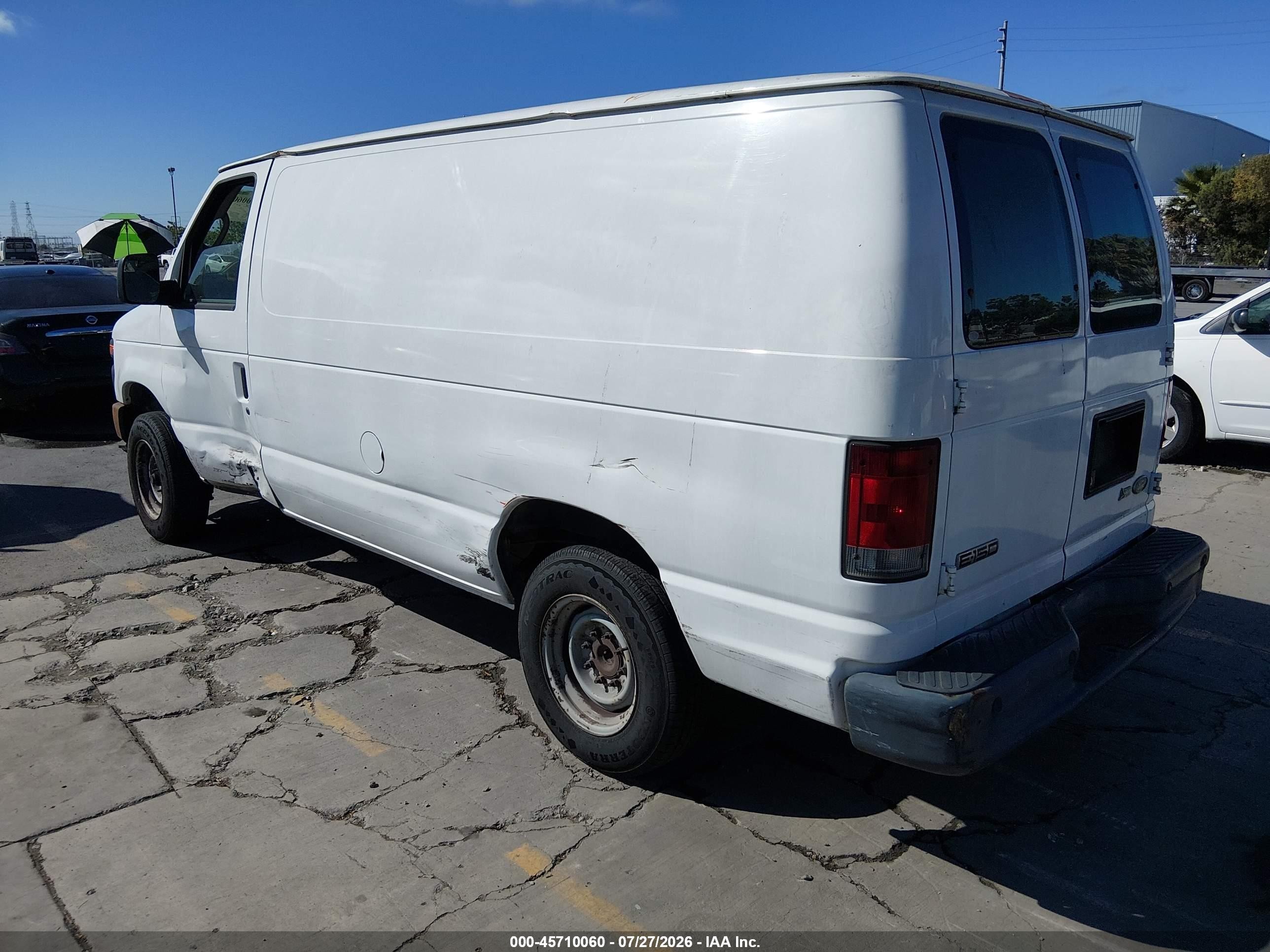 2013 Ford E-150 Commercial White vin: 1FTNE1EW9DDA98812