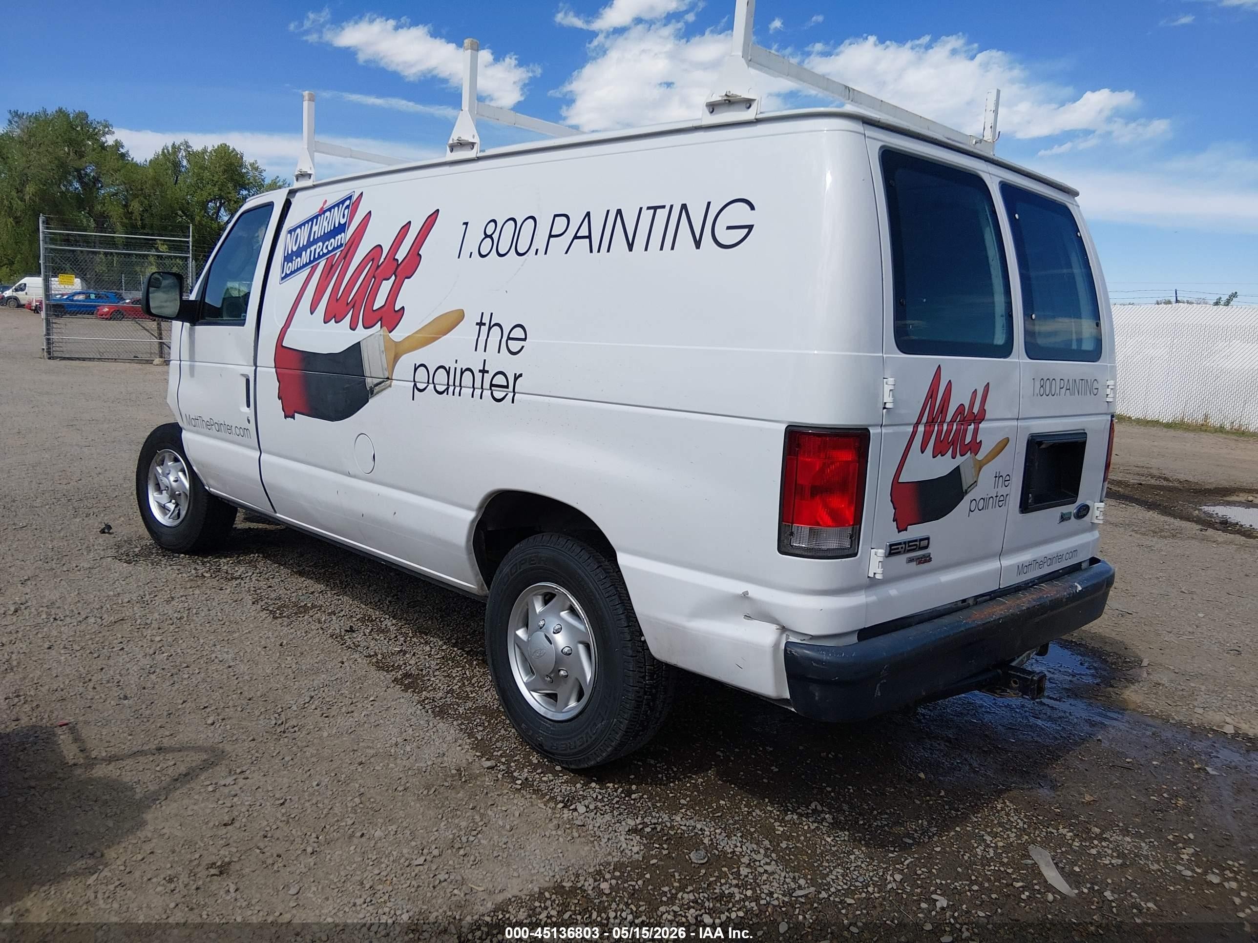 2014 Ford E-150 Commercial White vin: 1FTNE1EWXEDA66596