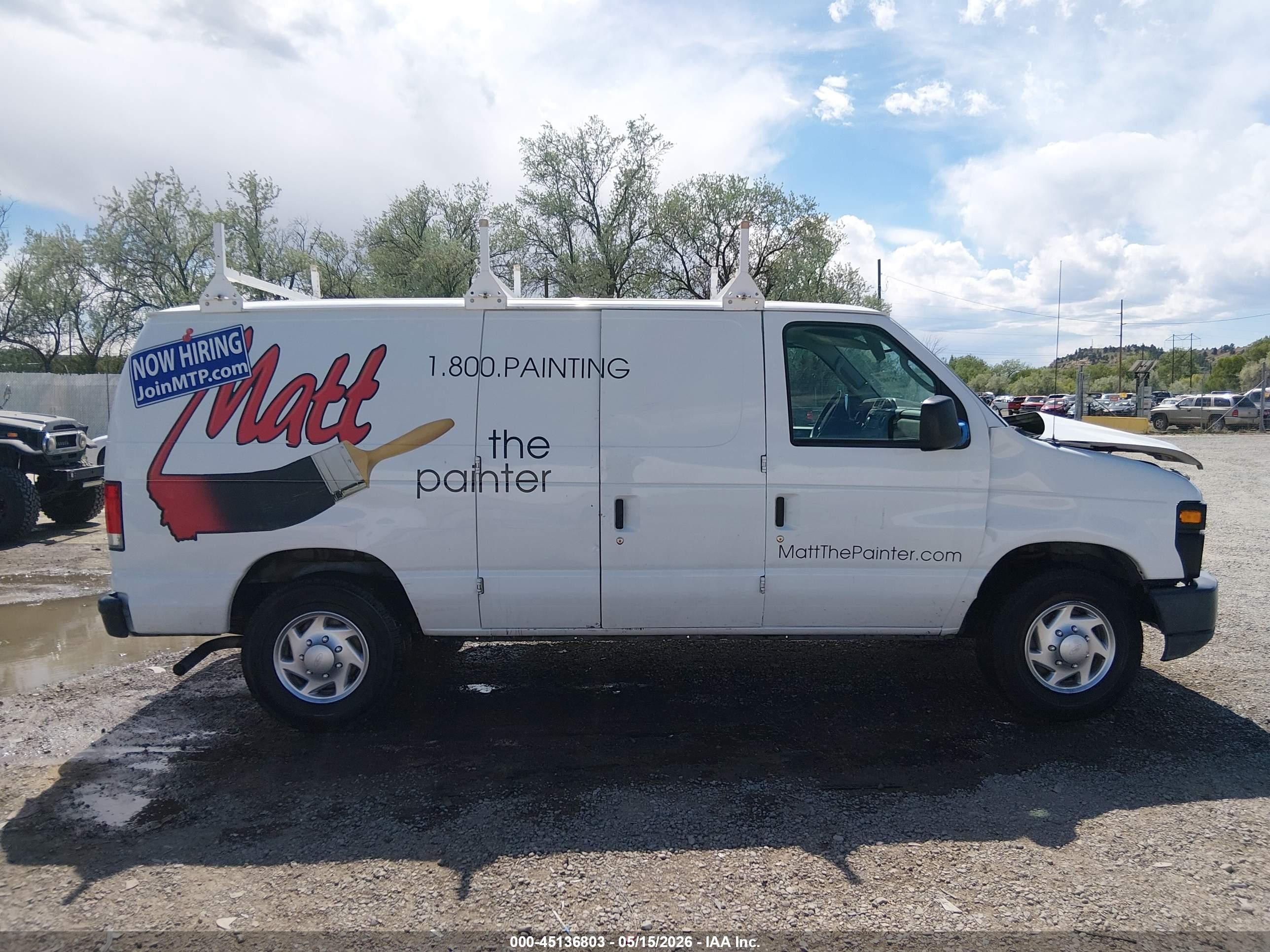 2014 Ford E-150 Commercial White vin: 1FTNE1EWXEDA66596