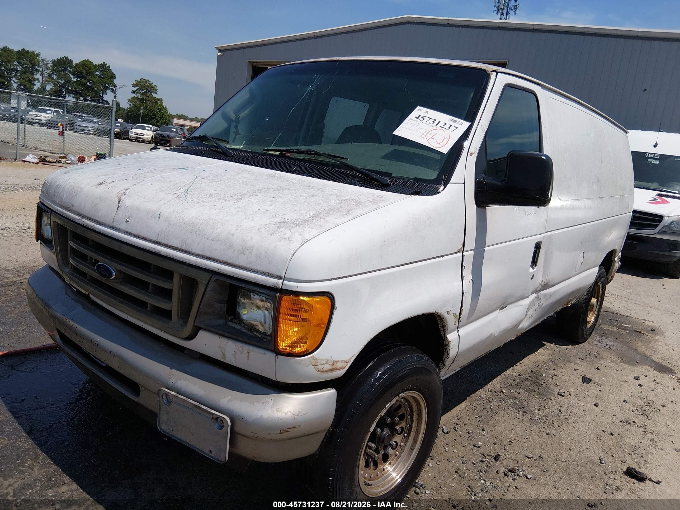 2003 Ford E-250 Commercial White vin: 1FTNE24233HB04826