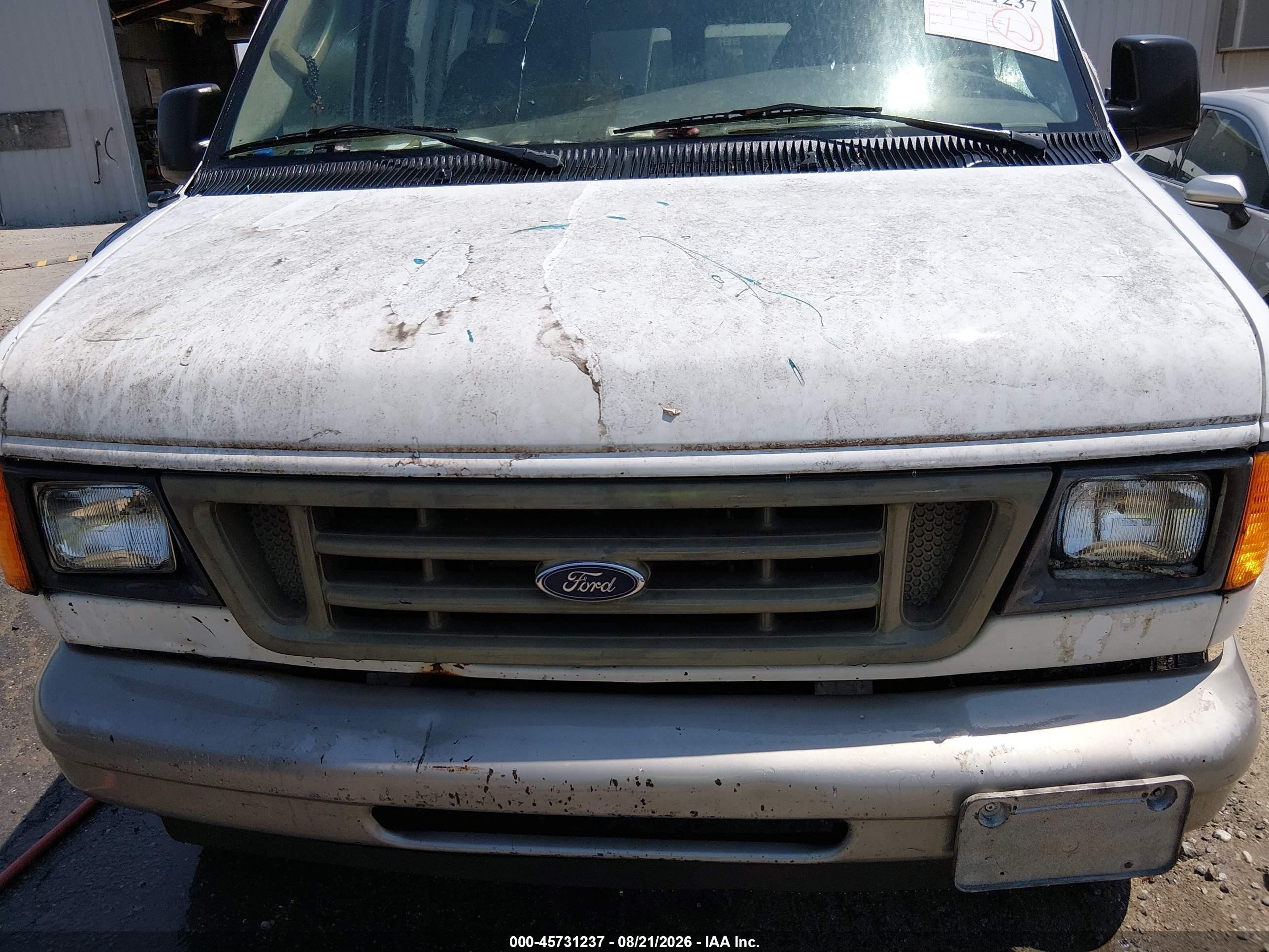 2003 Ford E-250 Commercial White vin: 1FTNE24233HB04826