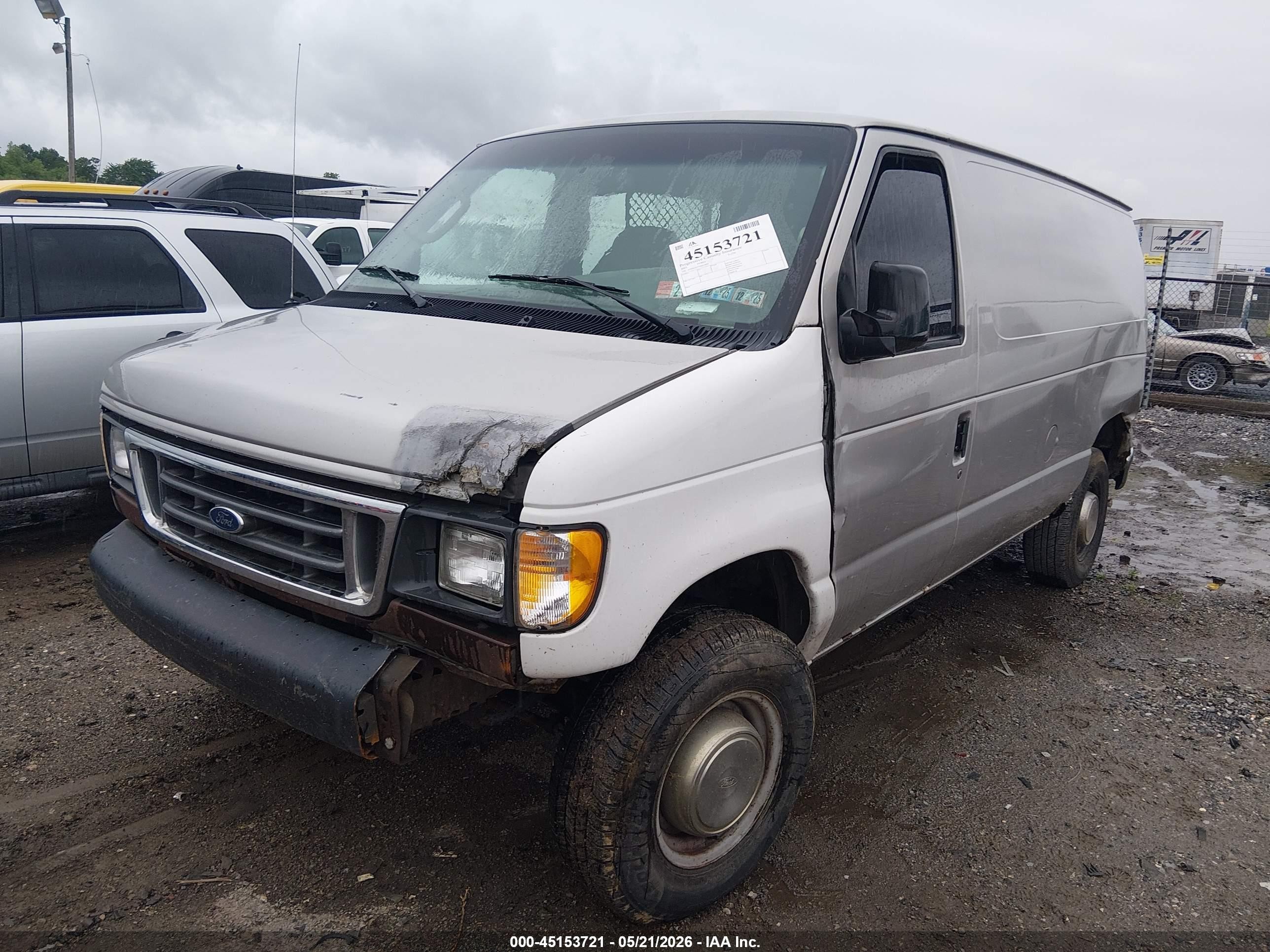 2003 Ford E-250 Commercial Silver vin: 1FTNE24273HB34623