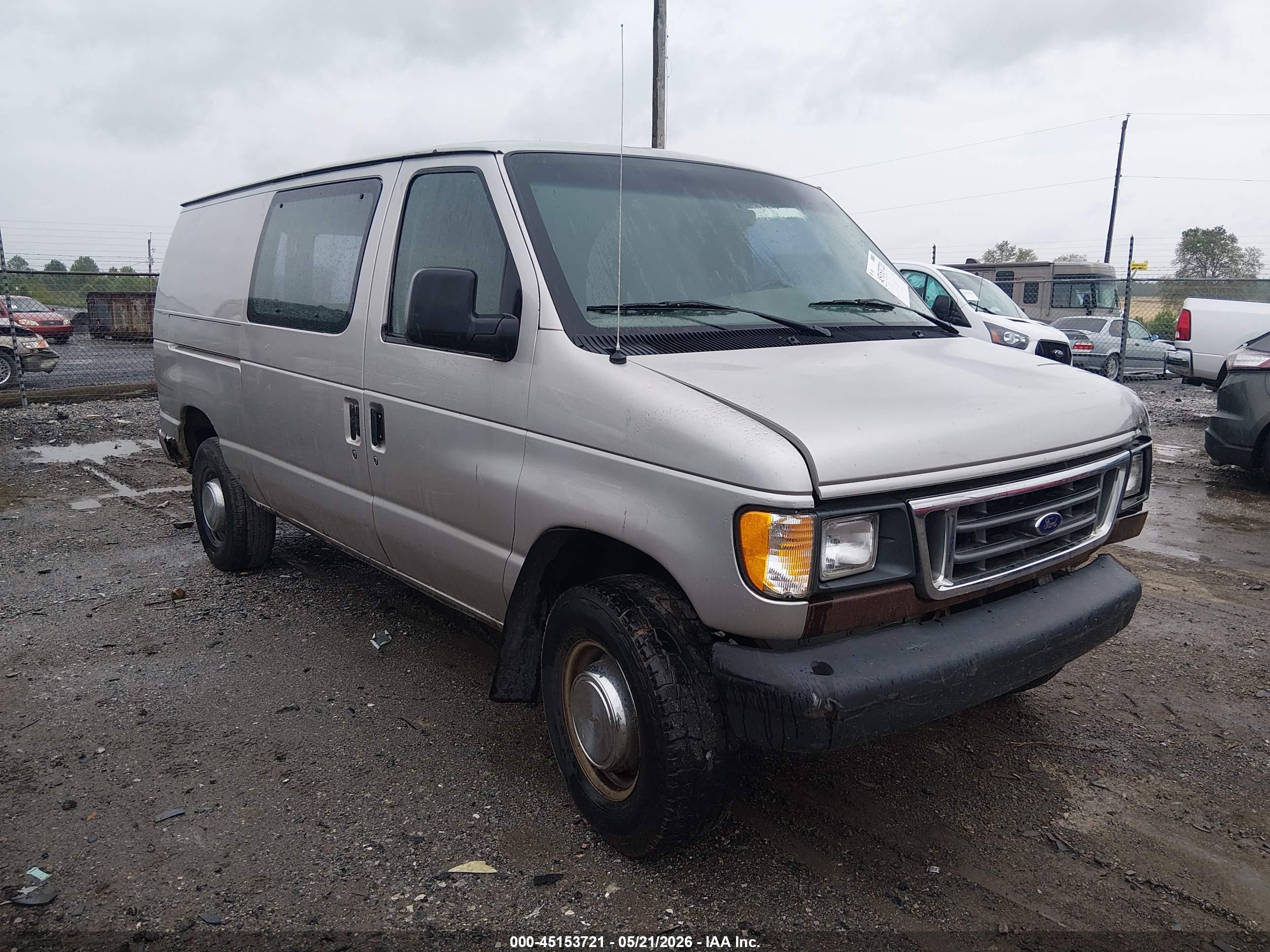 2003 Ford E-250 Commercial Silver vin: 1FTNE24273HB34623