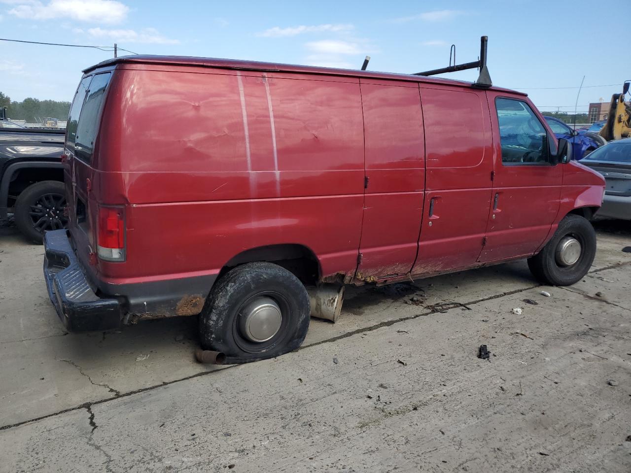 2001 Ford Econoline E250 Van Burgundy vin: 1FTNE24291HA28560