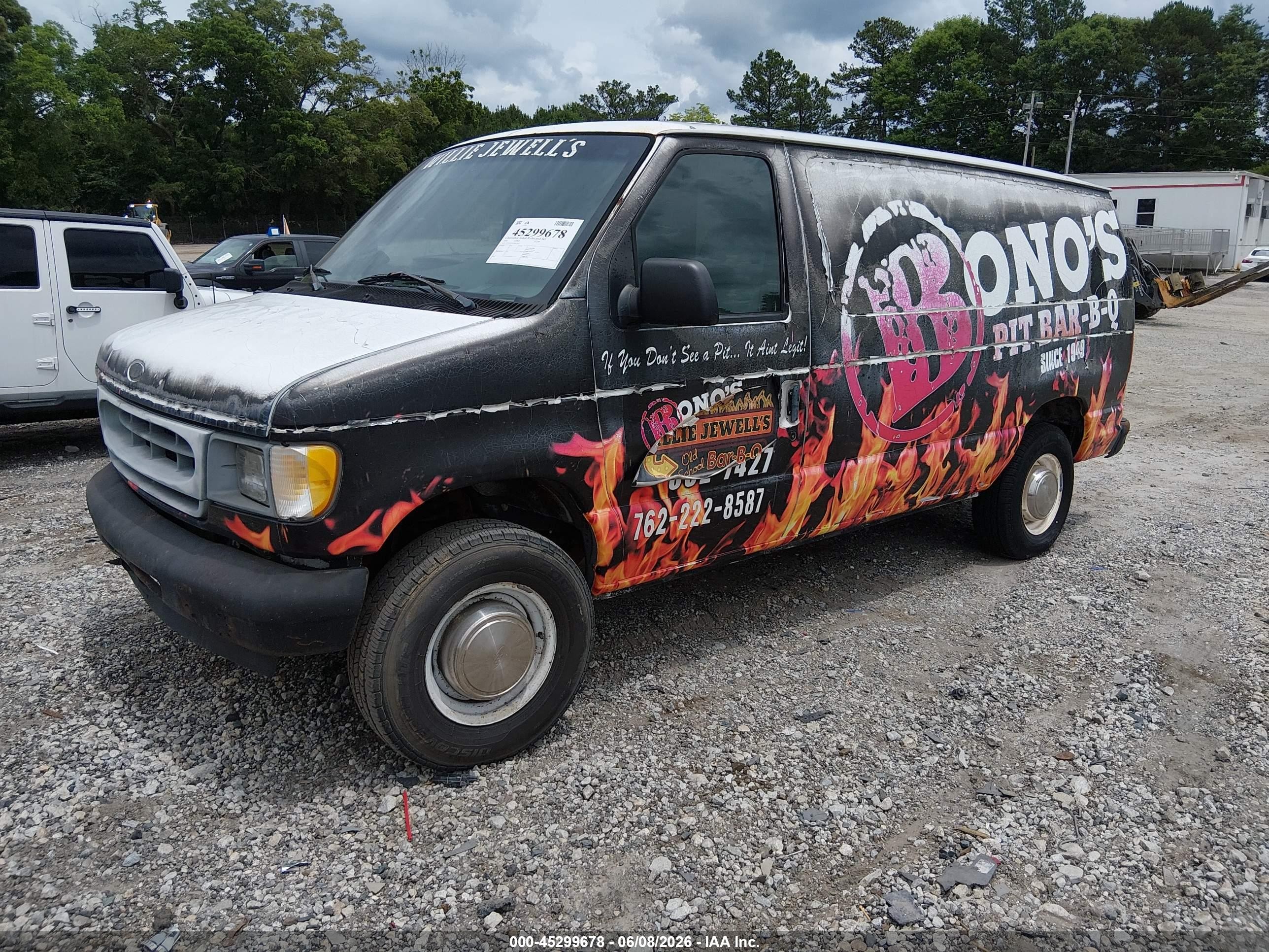 2001 Ford E-250 Commercial White vin: 1FTNE24291HB01829