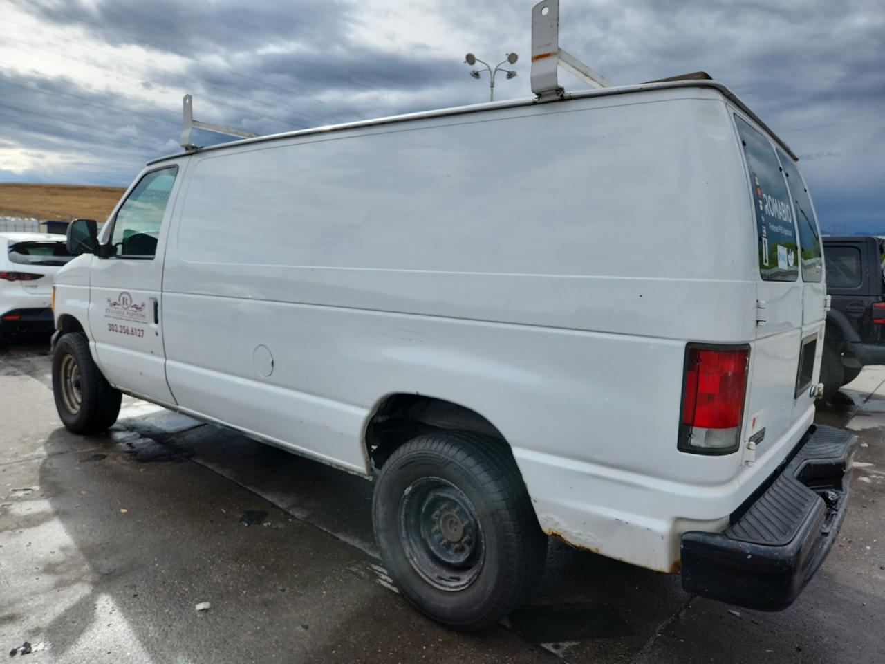 2001 Ford Econoline E250 Van White vin: 1FTNE24L01HB04904