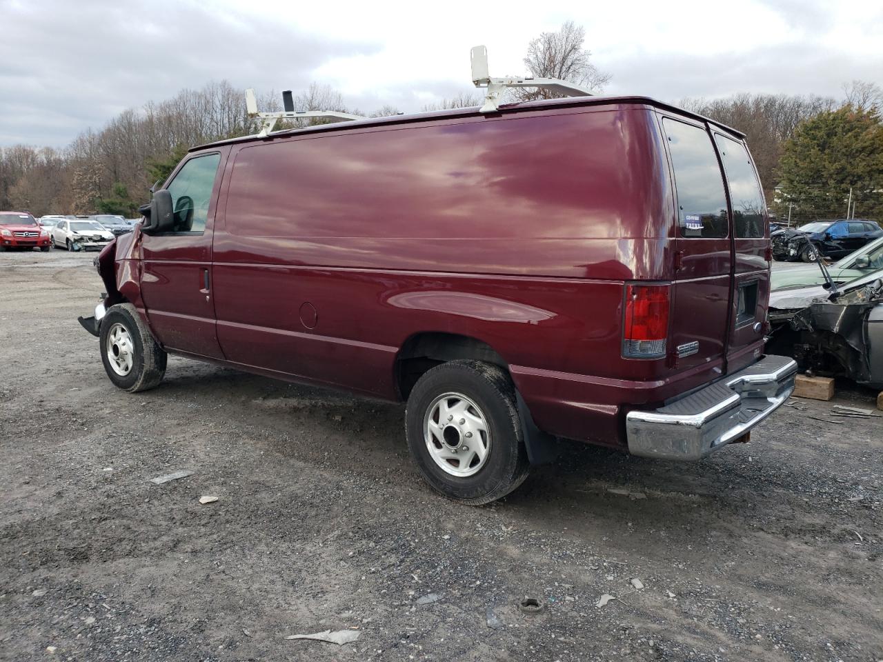 2007 Ford Econoline E250 Van Burgundy vin: 1FTNE24L07DA03393