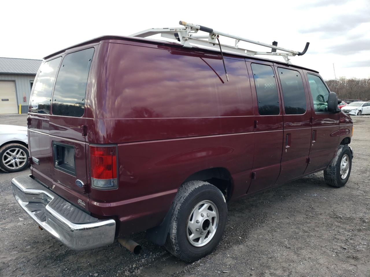 2007 Ford Econoline E250 Van Burgundy vin: 1FTNE24L07DA03393