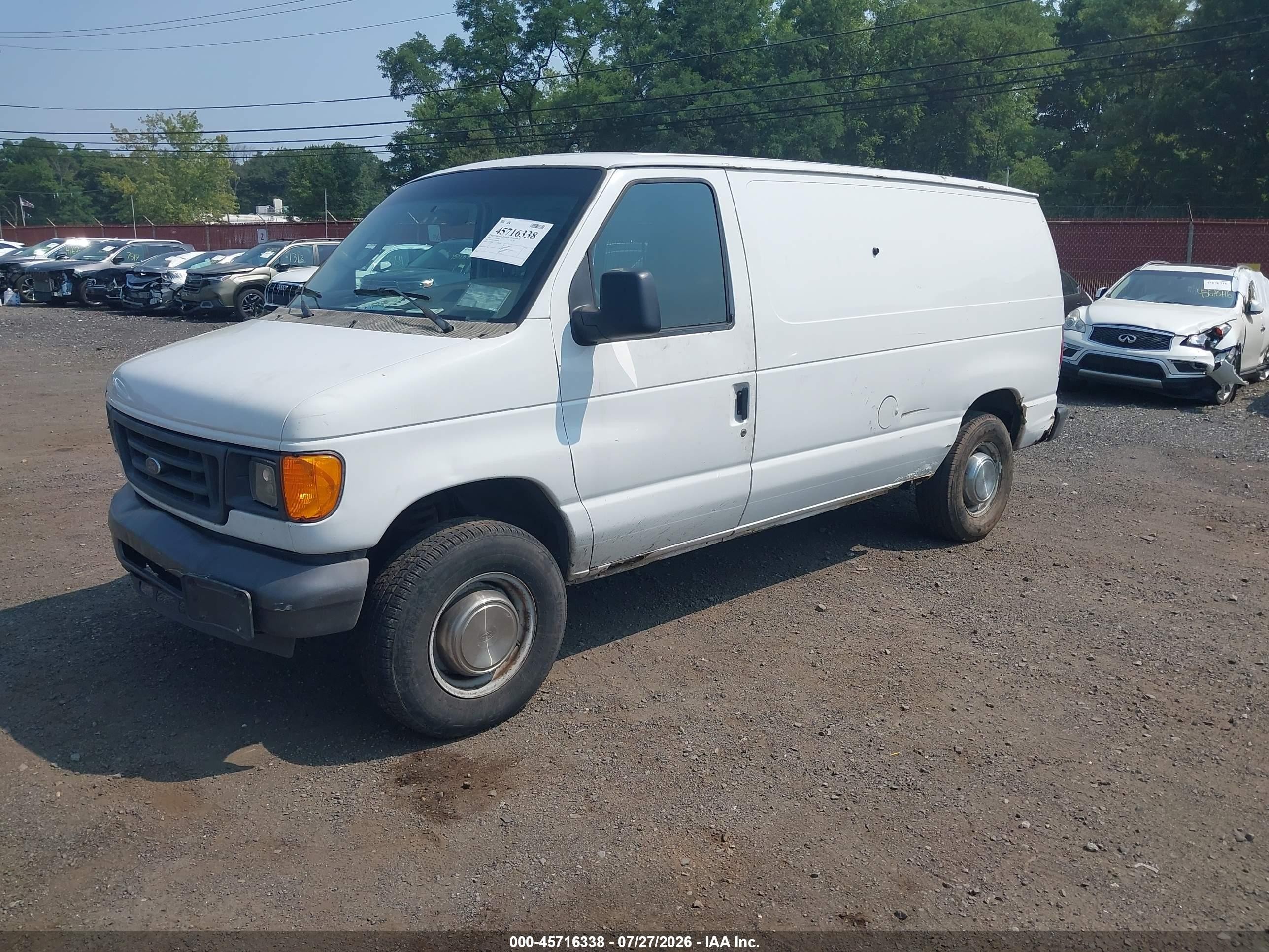 2007 Ford E-250 Commercial/recreational Белый vin: 1FTNE24L07DA39732