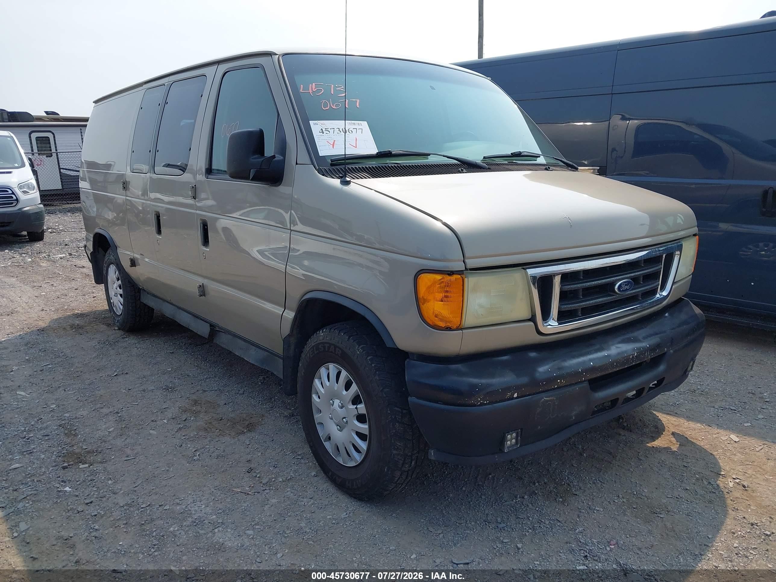 2007 Ford E-250 Commercial/recreational Beige vin: 1FTNE24L17DA90463