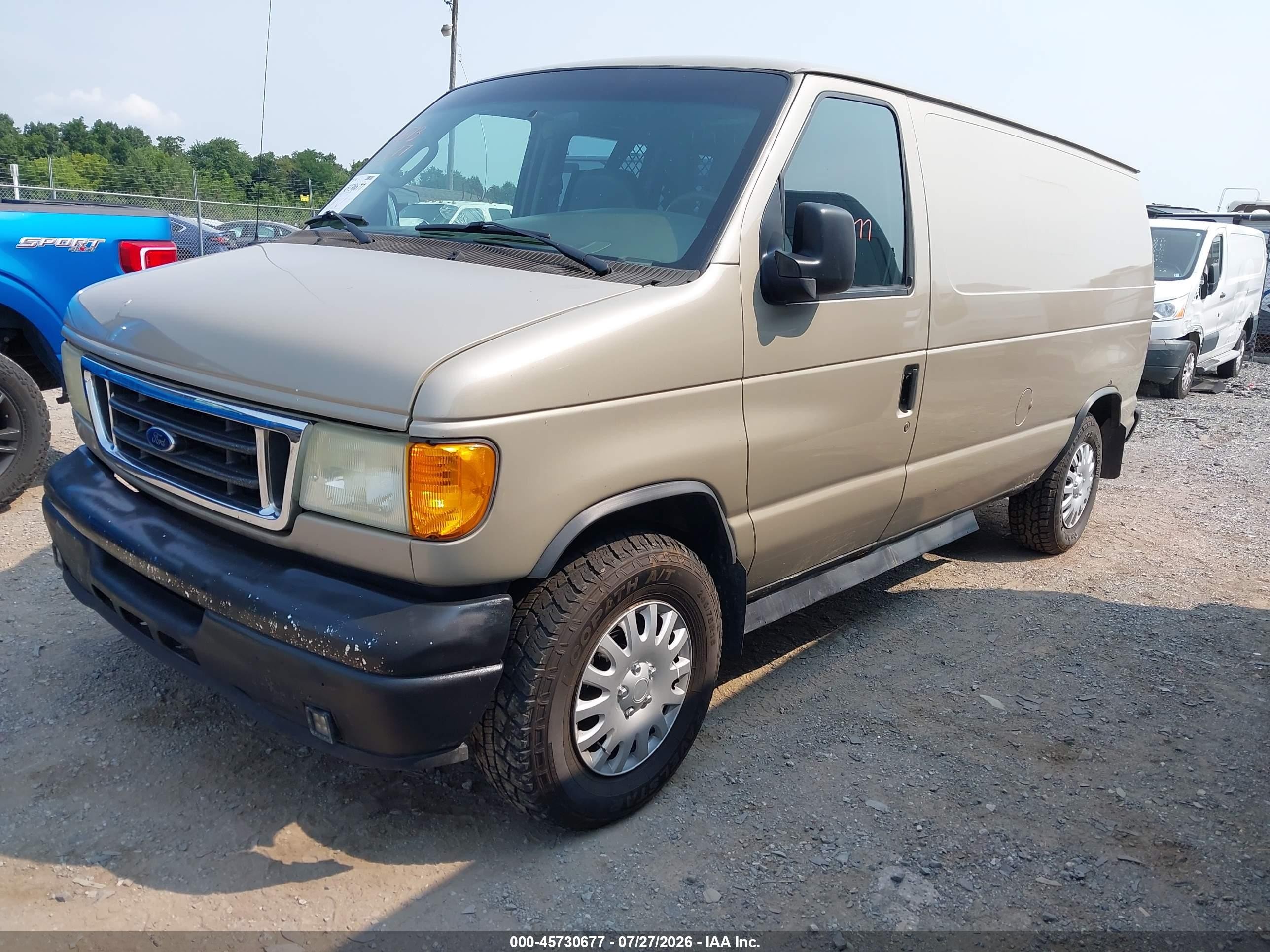 2007 Ford E-250 Commercial/recreational Beige vin: 1FTNE24L17DA90463