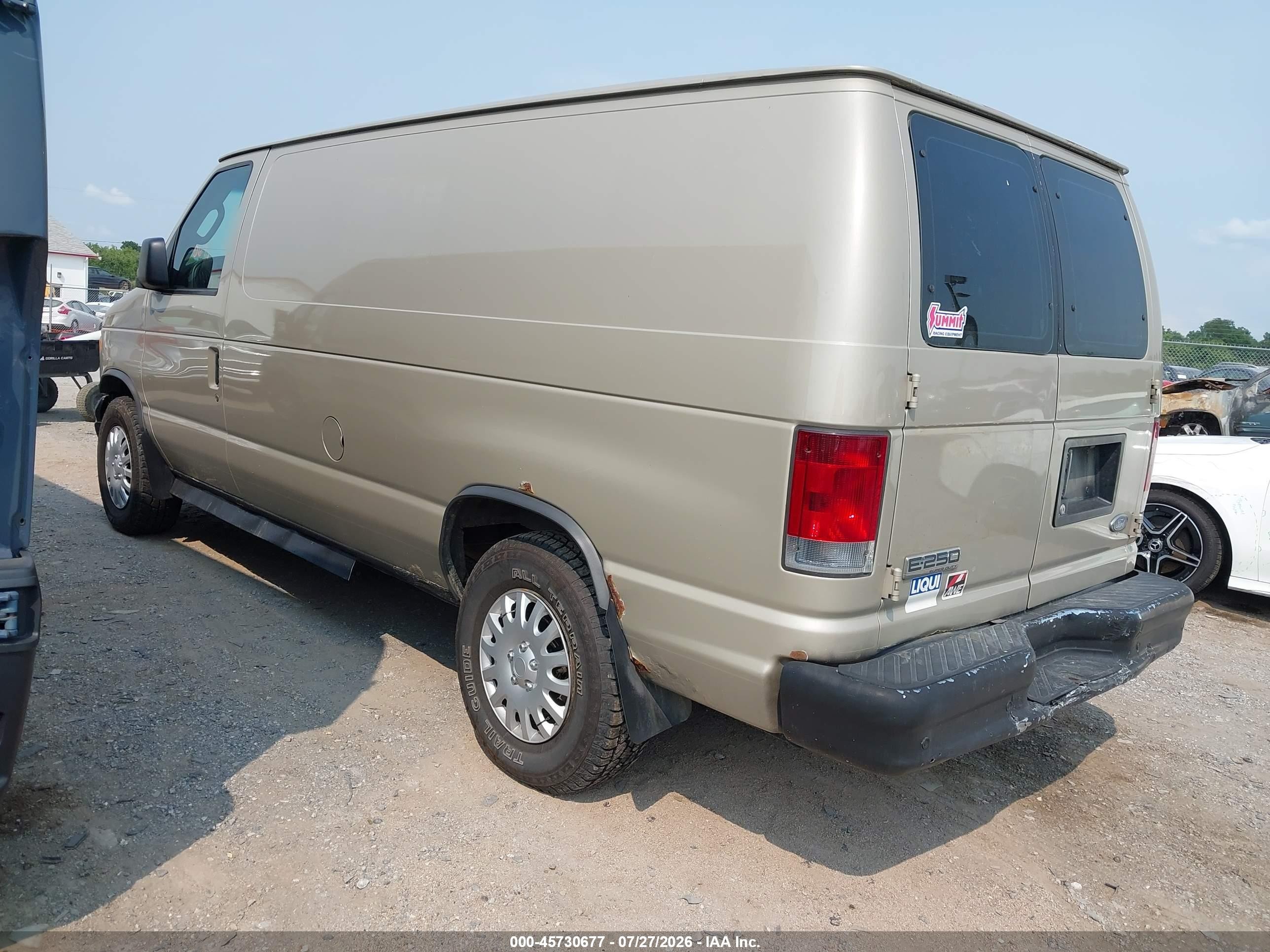 2007 Ford E-250 Commercial/recreational Beige vin: 1FTNE24L17DA90463