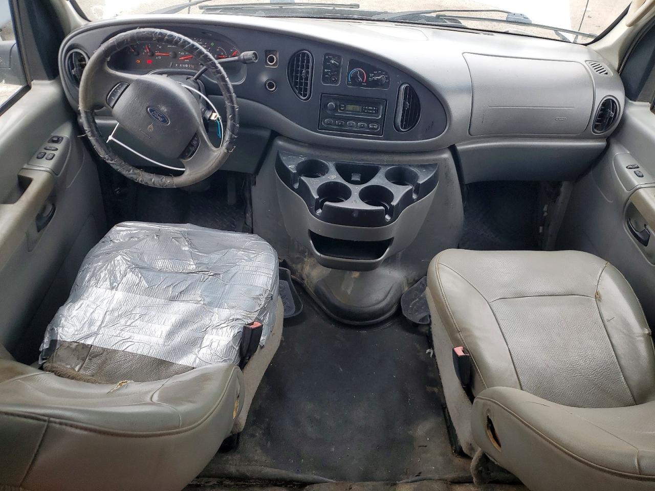 2008 Ford Econoline E250 Van White vin: 1FTNE24L18DA41491