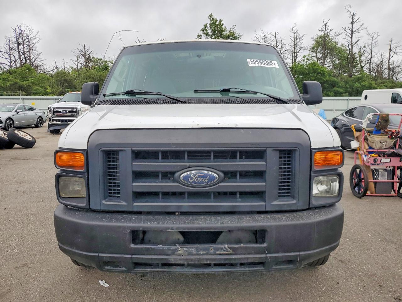 2008 Ford Econoline E250 Van White vin: 1FTNE24L18DA41491