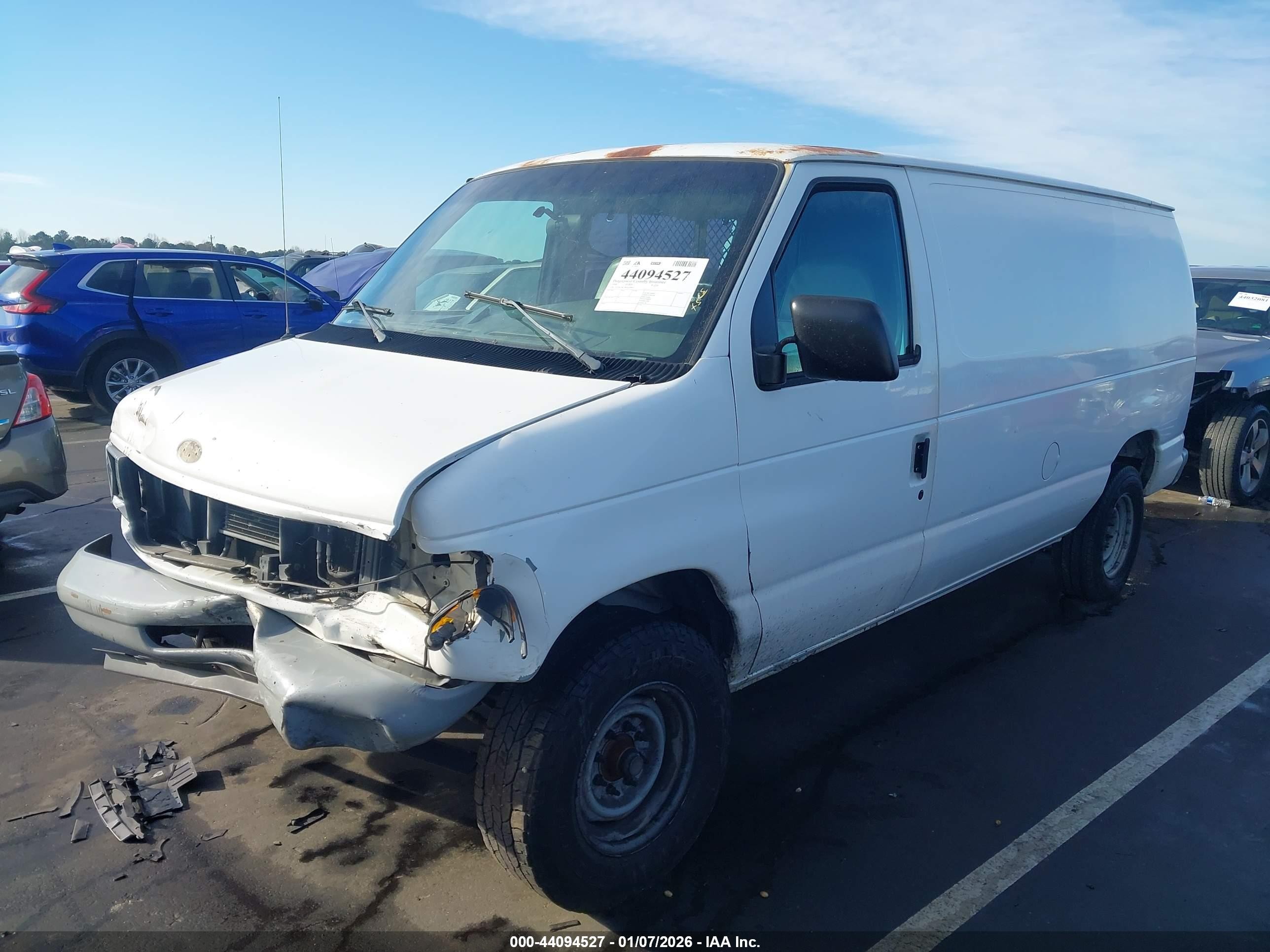 1998 Ford E-250 Commercial/recreational White vin: 1FTNE24L2WHA06402