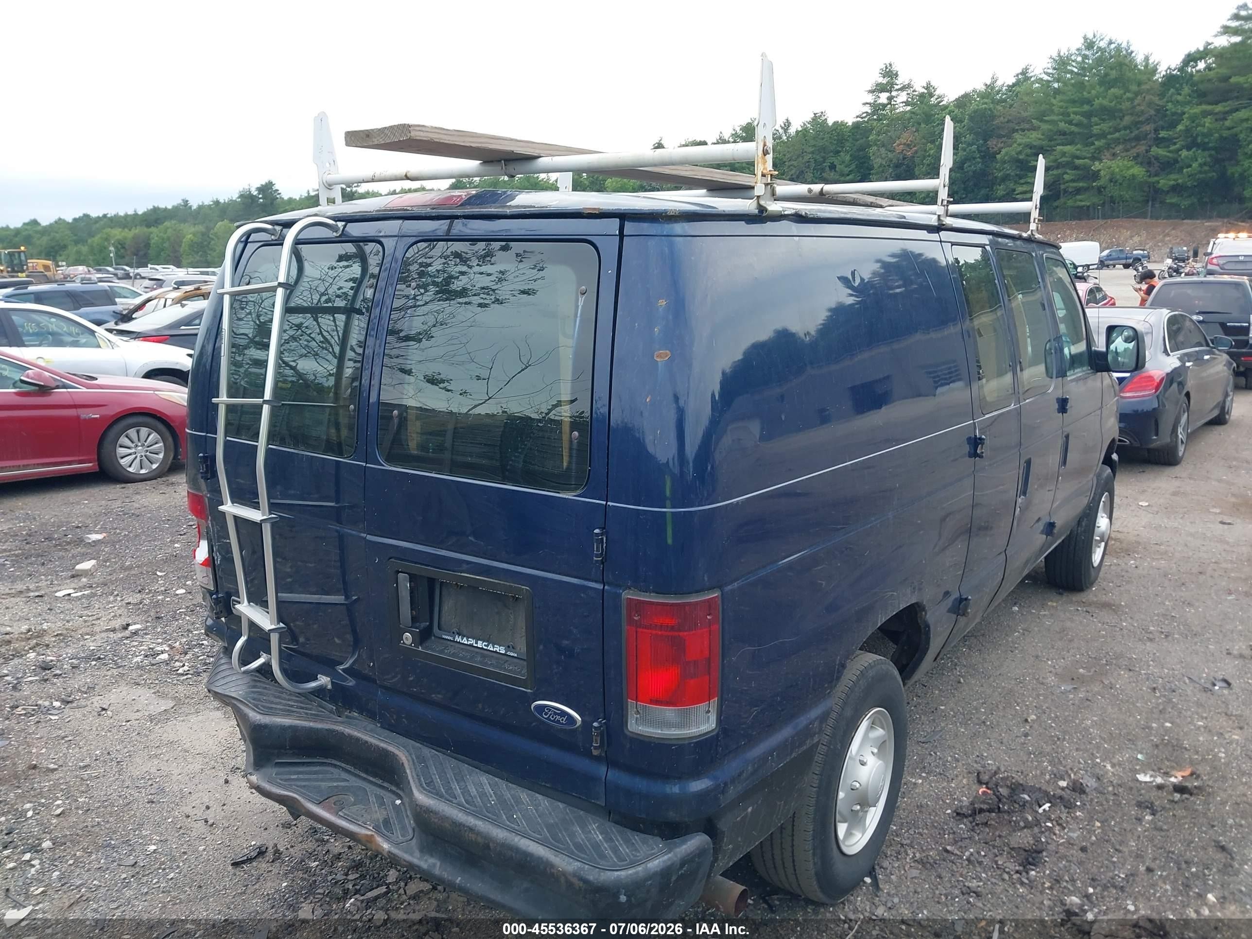 2008 Ford E-250 Commercial Blue vin: 1FTNE24L38DB46517