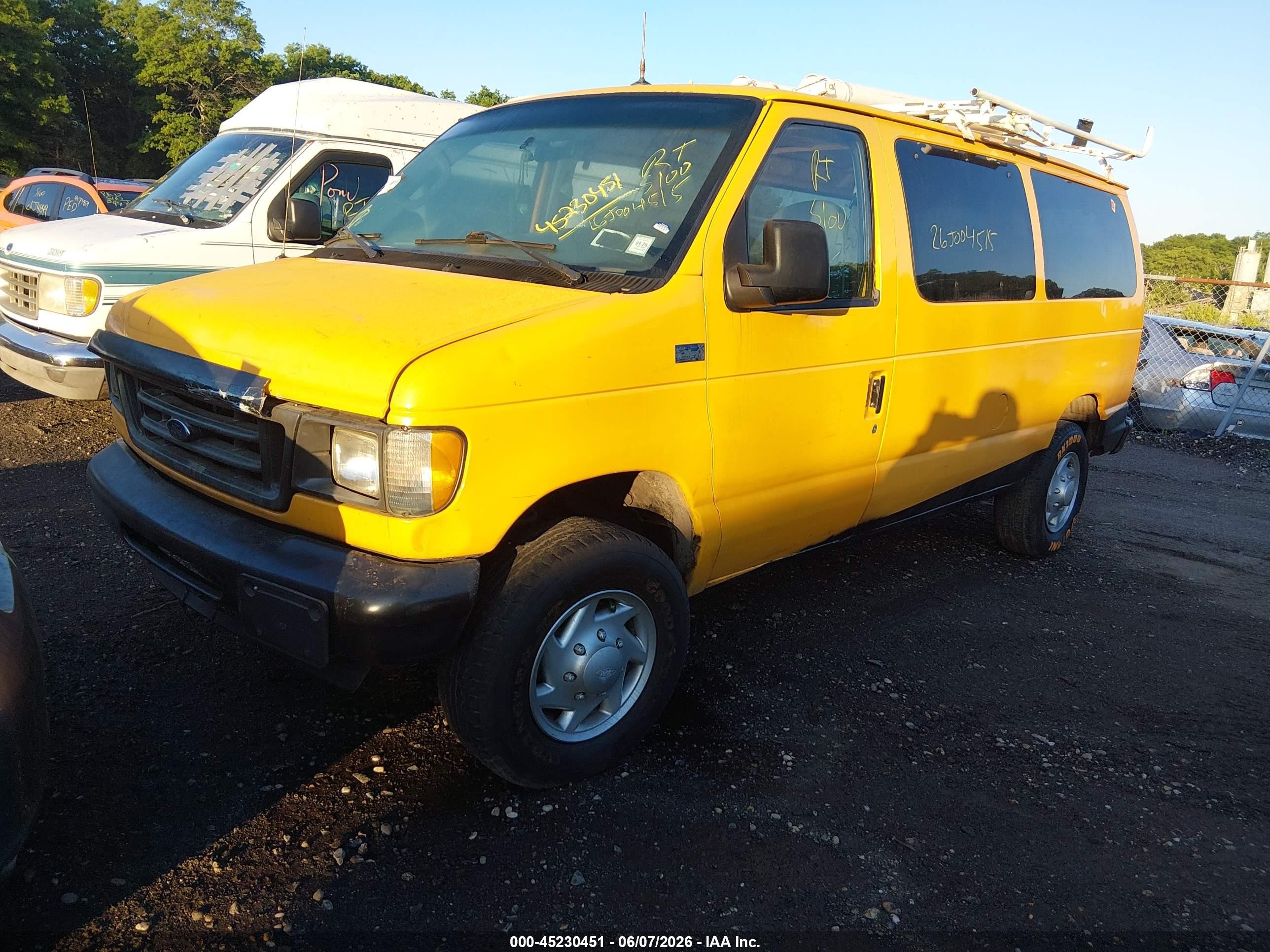 2006 Ford E-250 Commercial/recreational Yellow vin: 1FTNE24L46DB08677