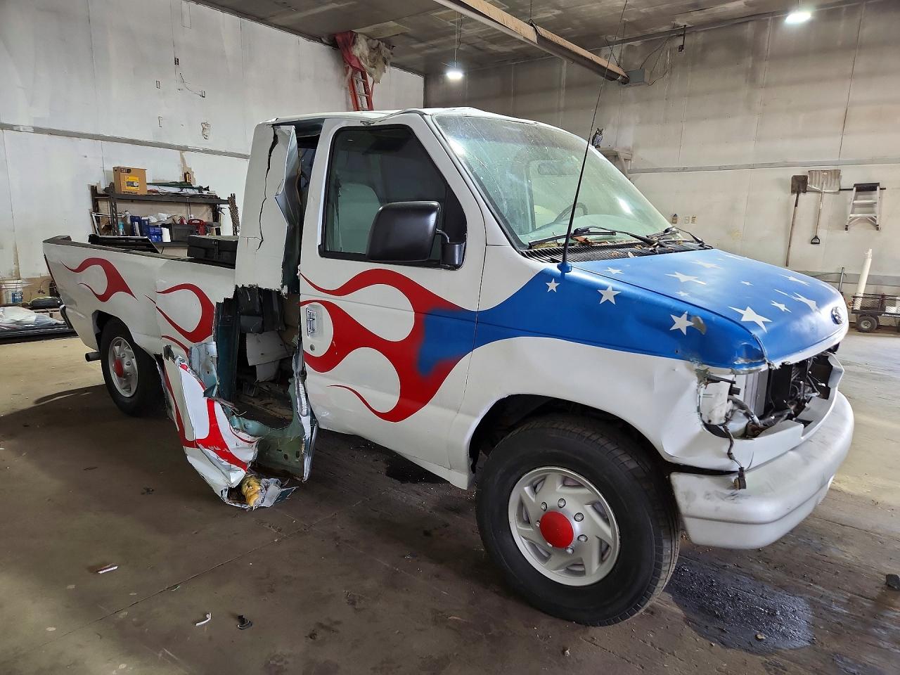 2002 Ford Econoline E250 Van White vin: 1FTNE24L52HA10745