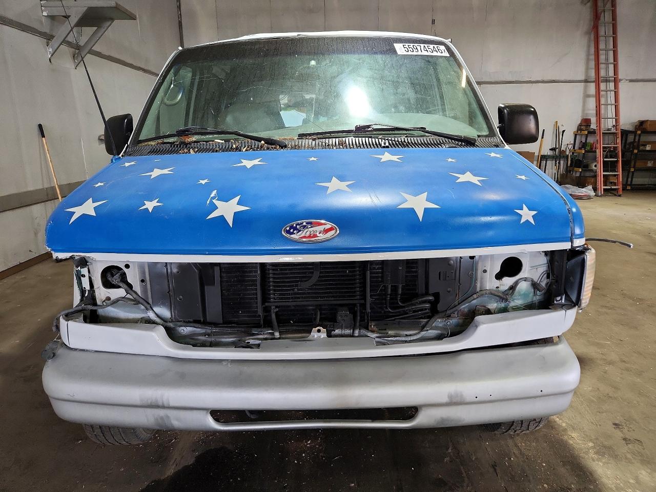 2002 Ford Econoline E250 Van White vin: 1FTNE24L52HA10745