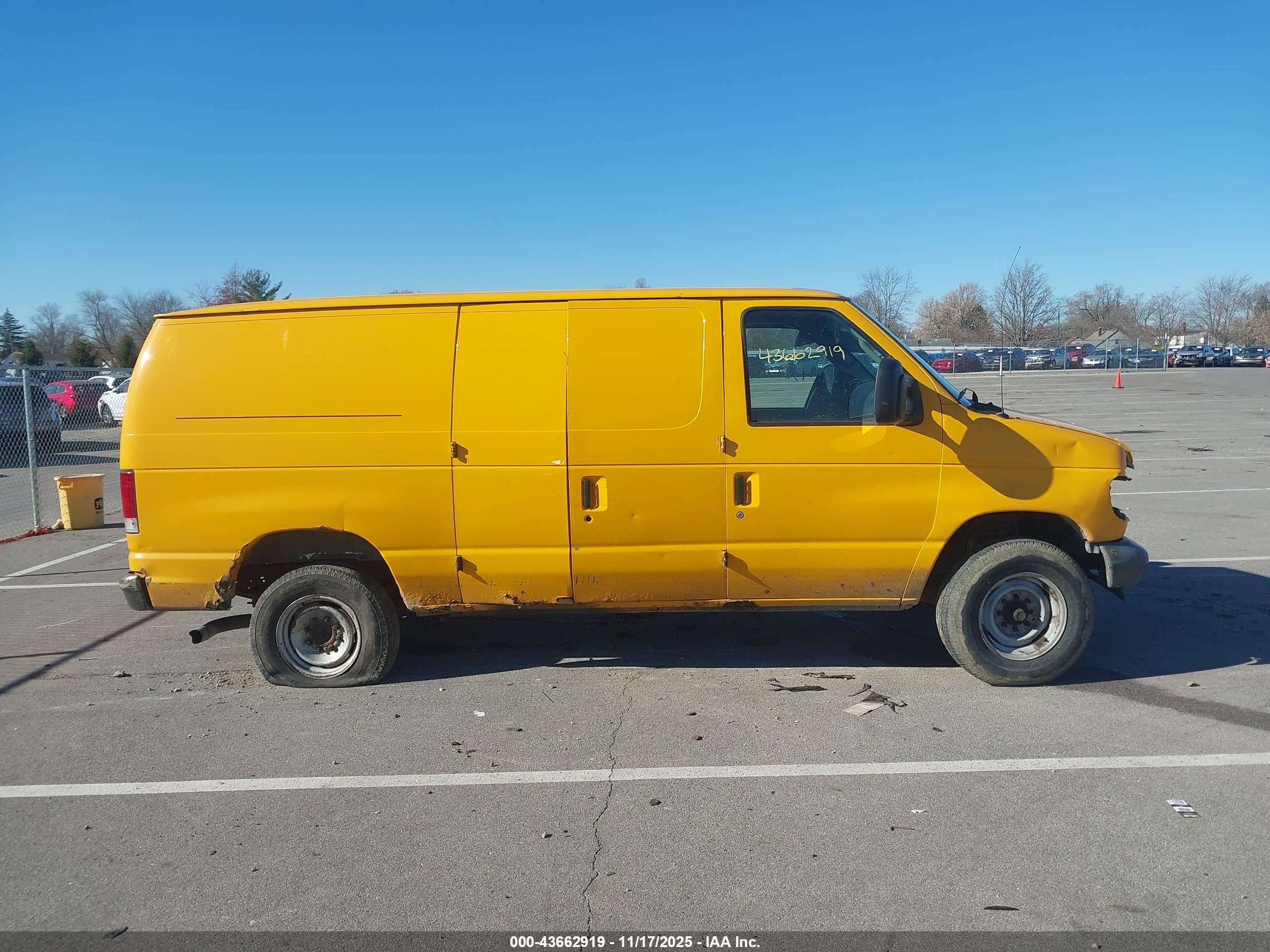 2007 Ford E-250 Commercial/recreational Yellow vin: 1FTNE24L57DA94399