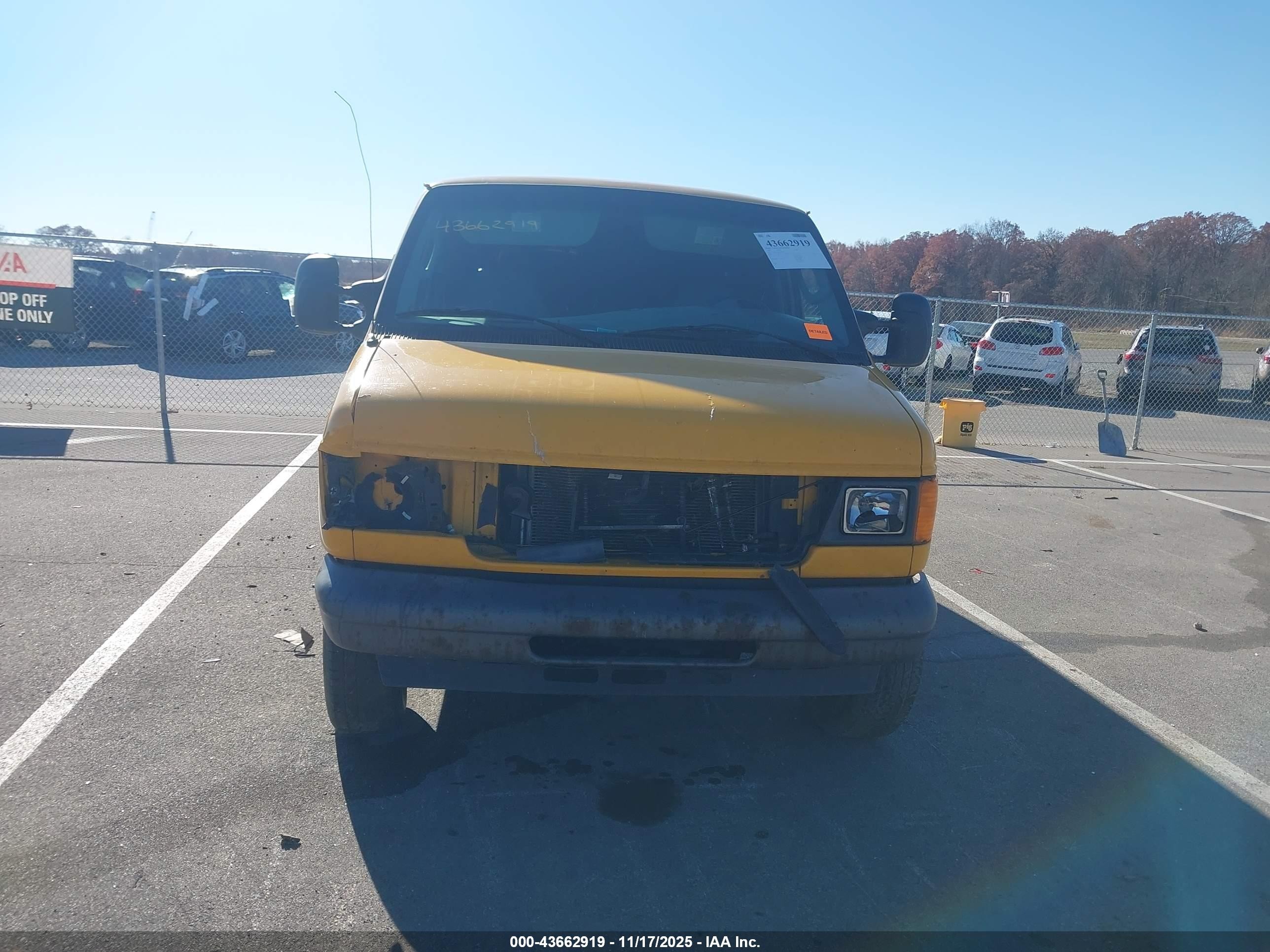 2007 Ford E-250 Commercial/recreational Yellow vin: 1FTNE24L57DA94399