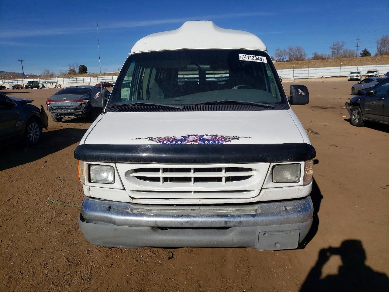 1998 Ford Econoline E250 Van White vin: 1FTNE24L5WHB73059